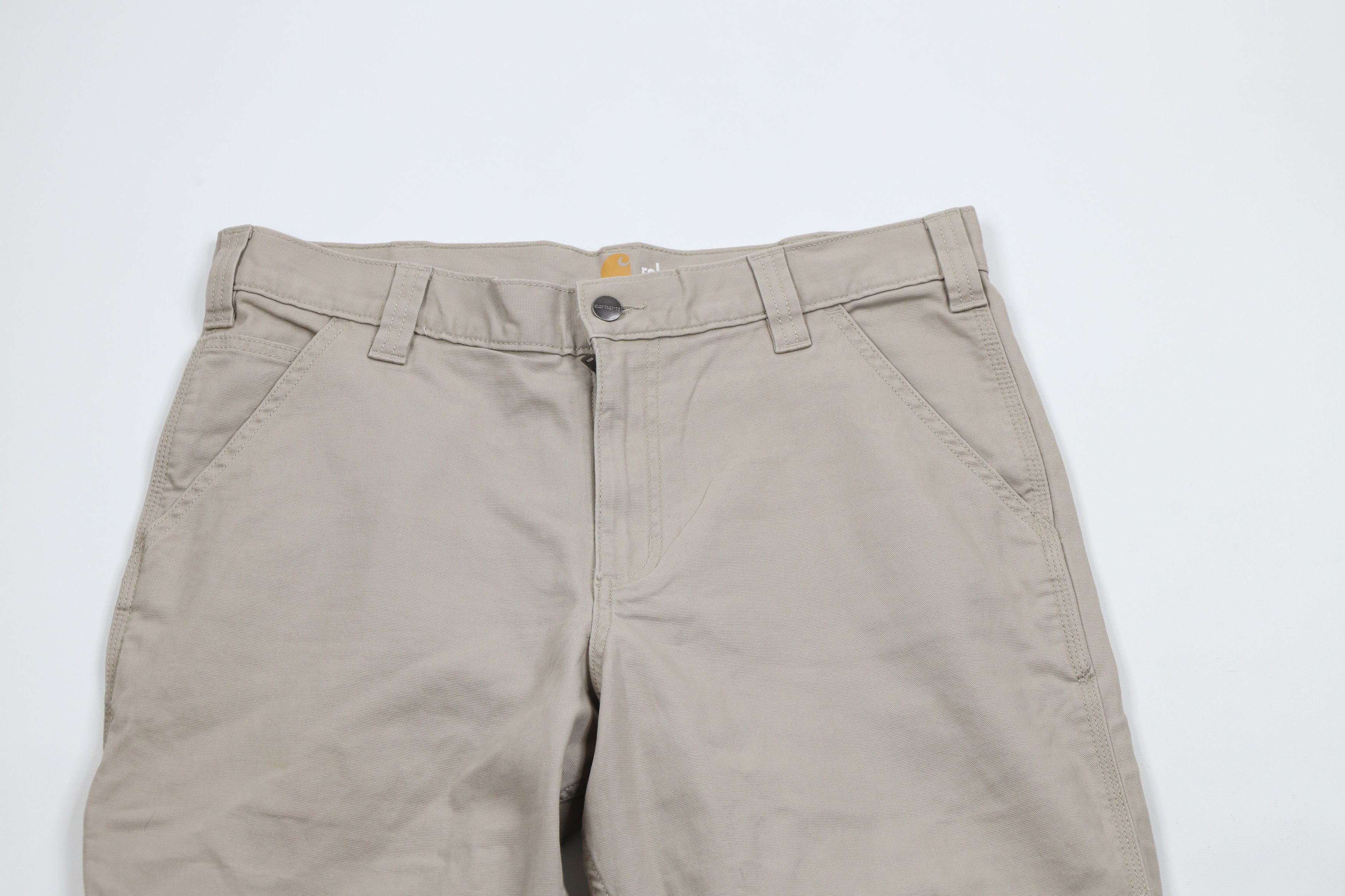Carhartt × Vintage Vintage Carhartt Relaxed Wide Leg Dungaree Work Pants Beige Size US 34 / EU 50 - 2 Thumbnail