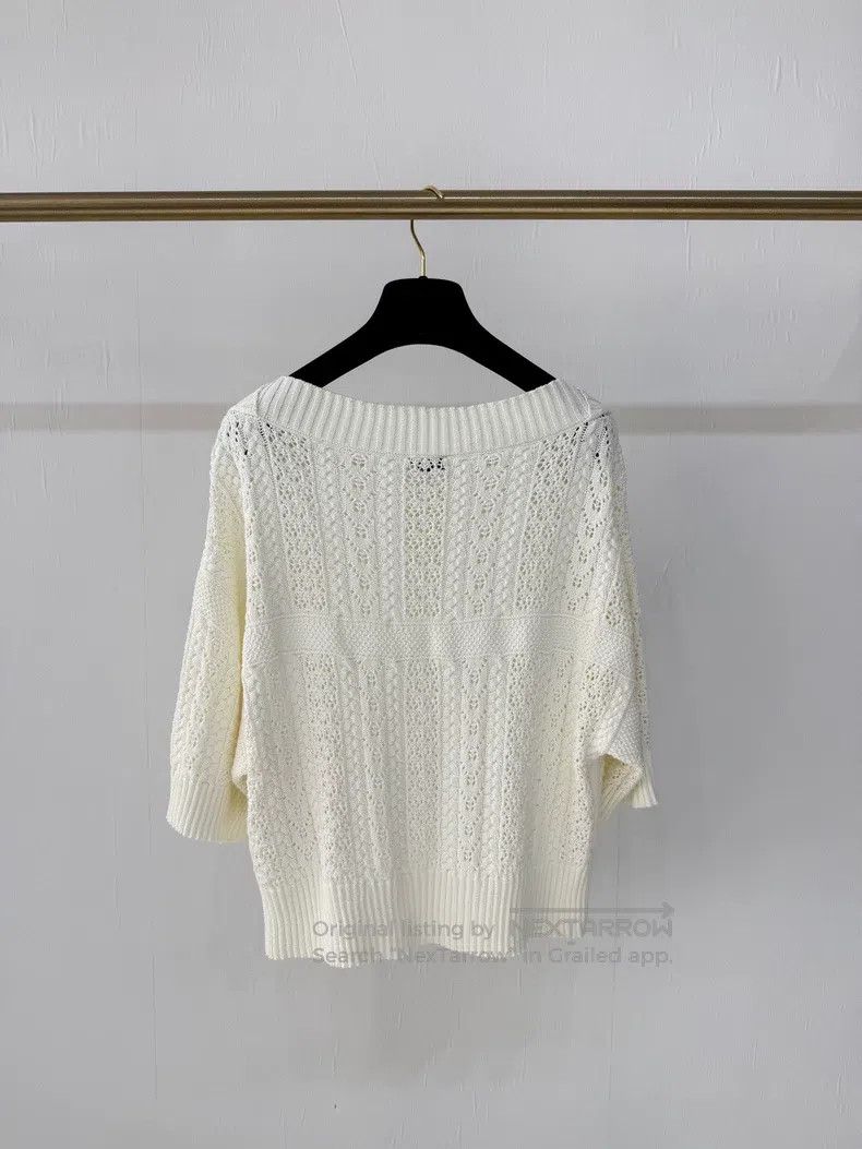 Chanel Chanel Beach series one-line collar mid-sleeved knitted sw Size XS / US 0-2 / IT 36-38 - 2 Thumbnail