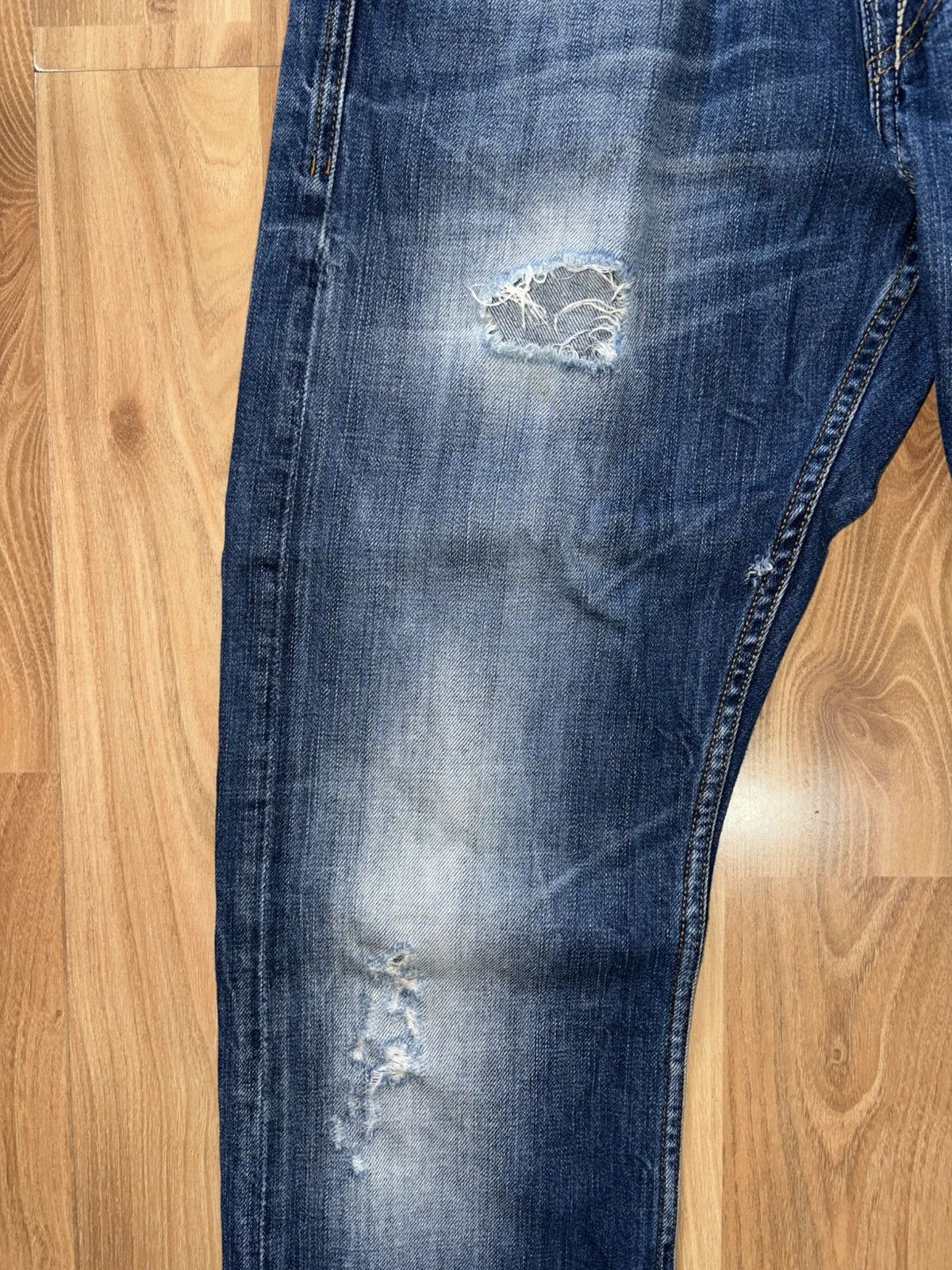 Replay Replay Moresk Slim-Straight Distressed Jeans - Size 30x32 Size US 30 / EU 46 - 6 Thumbnail