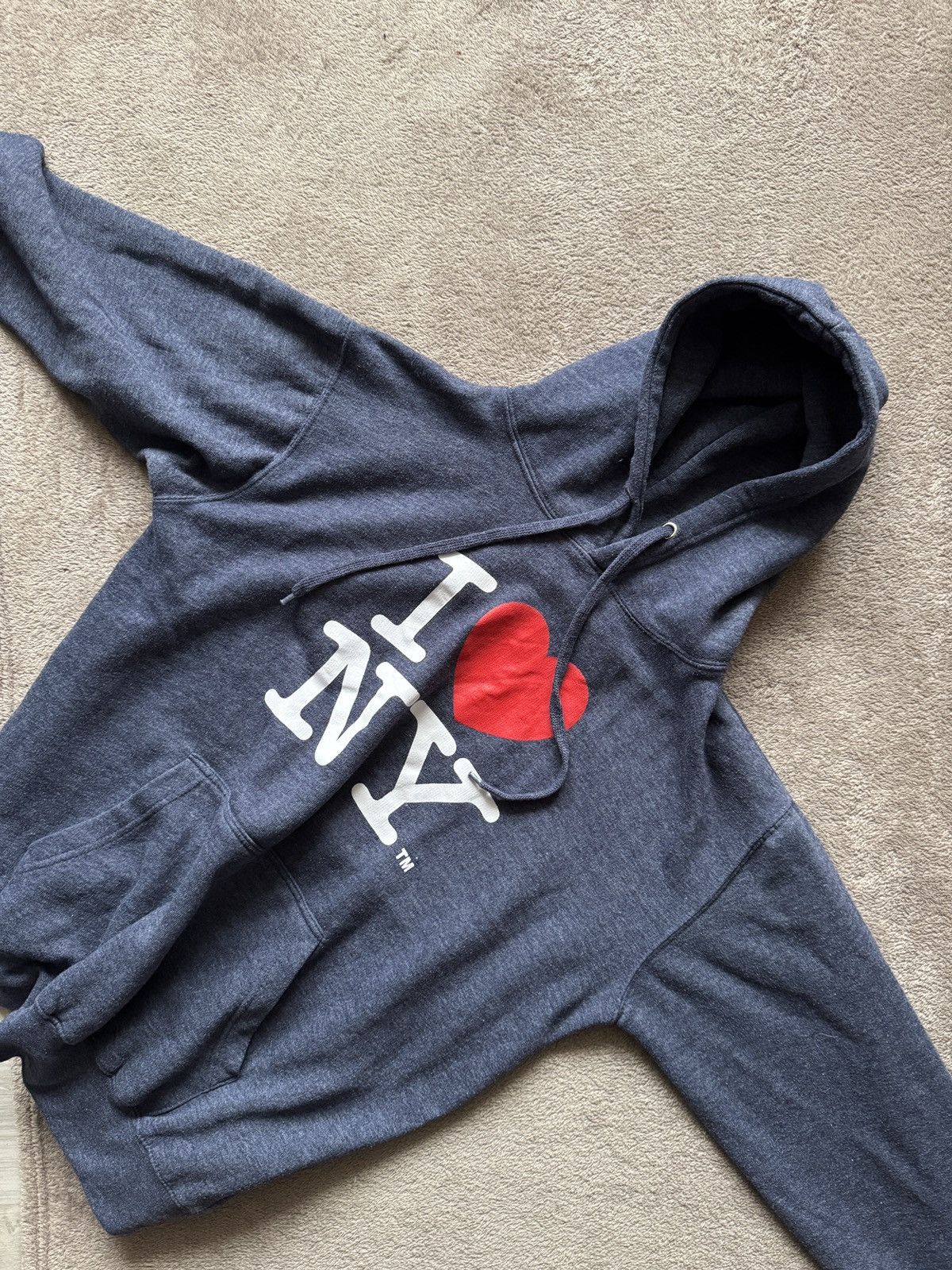 I Love NY × Vintage I Love New York Y2K vintage Big Logo faded hoodie I ❤️ NY Size US M / EU 48-50 / 2 - 3 Thumbnail