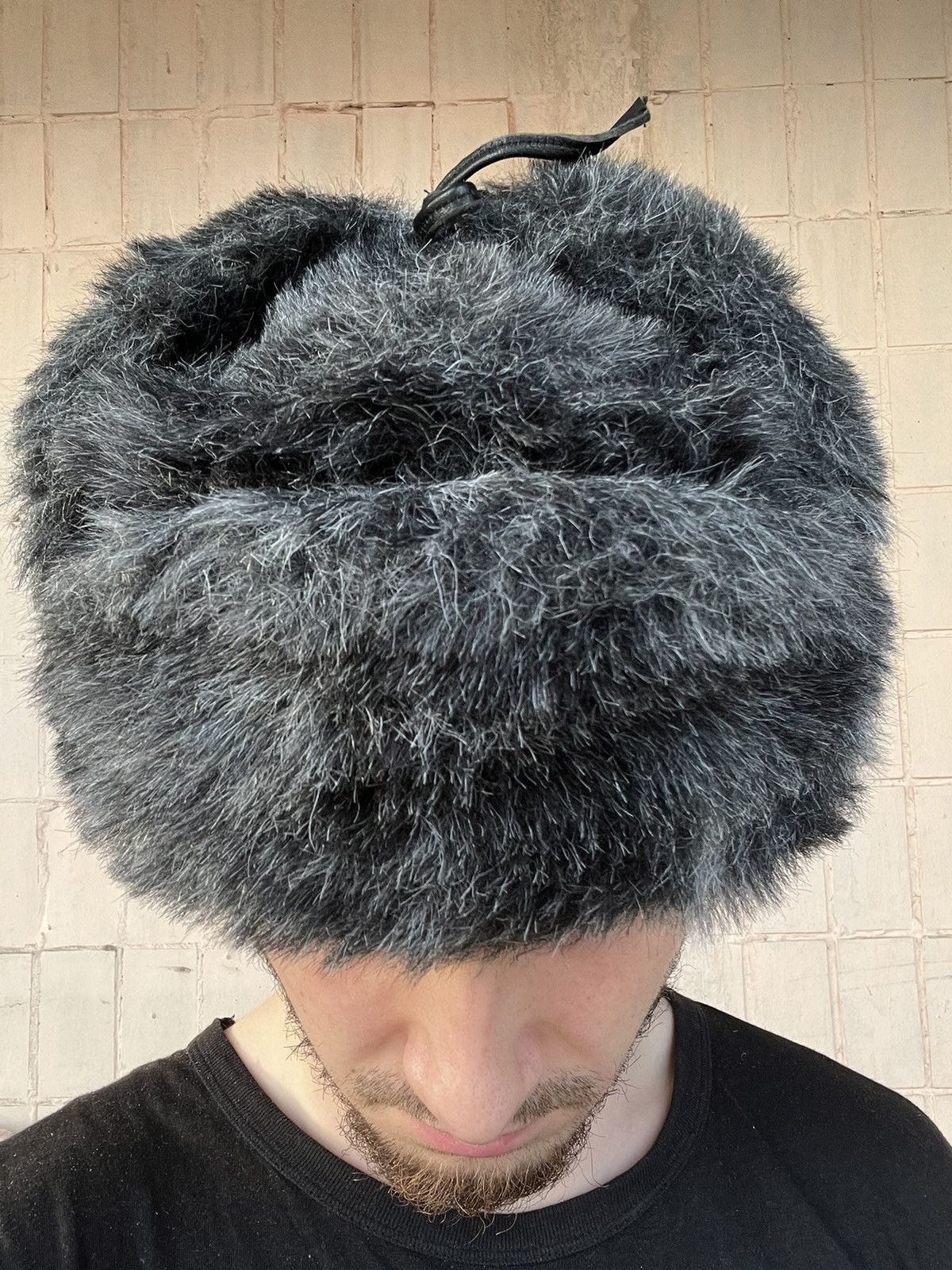 Hat Club Y2K Faux Fur Ushanka Vintage Fuzzy Trapper Hat Huge Size ONE SIZE - 15 Thumbnail