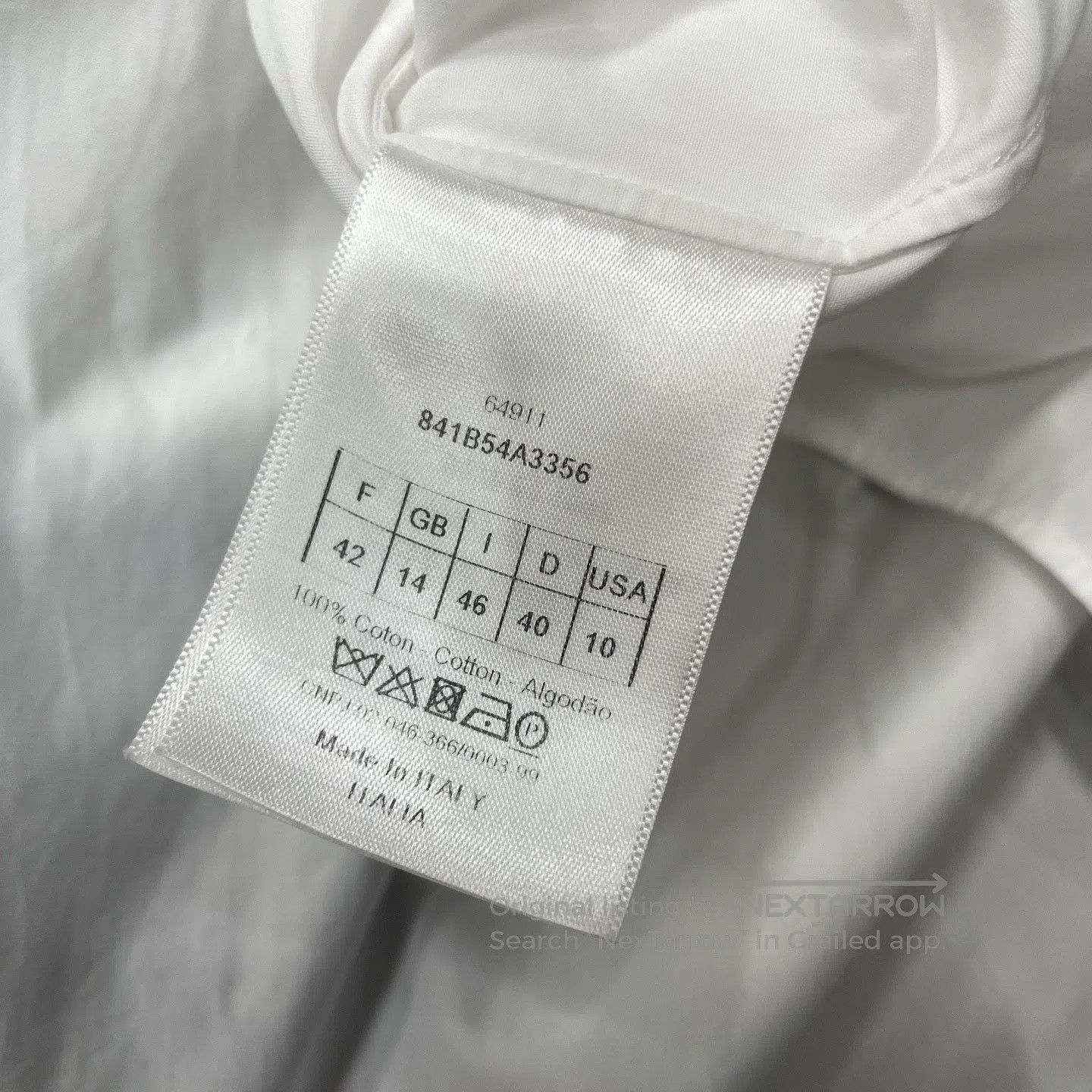Dior Dior Small Bee Embroidery White Shirt. Size US XXS / EU 40 - 5 Thumbnail