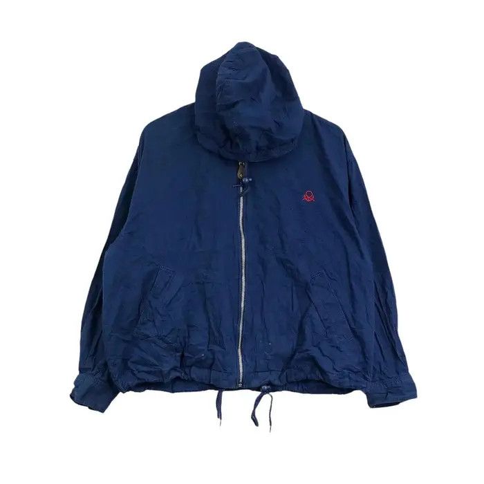 Vtg 90’ YACHT CLUB SALING Gear Blue Windbreaker Jacket