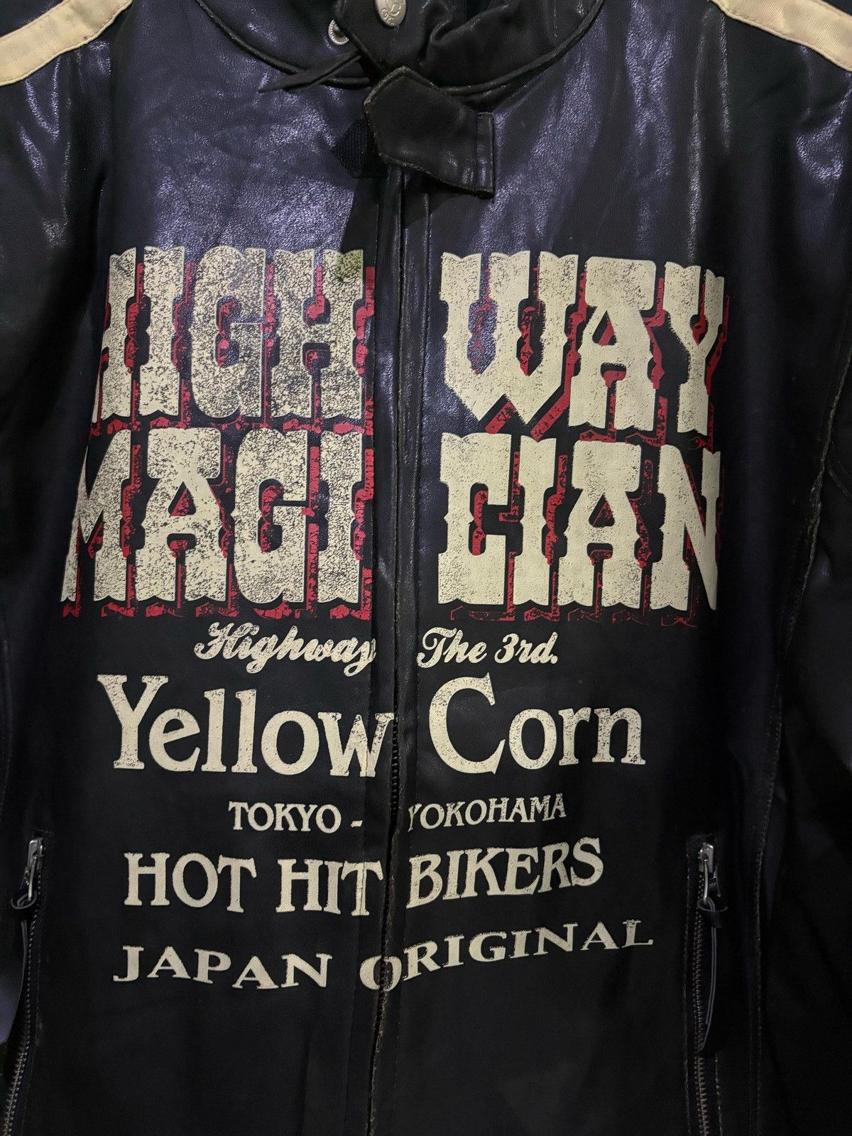 YELLOW CORN Vintage Yellow Corn Leather Jacket Highway Magician Japan Size US XL / EU 56 / 4 - 4 Thumbnail