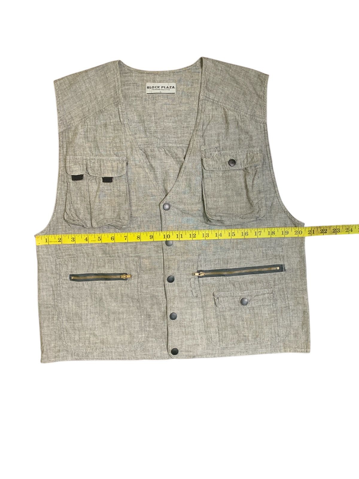 Japanese Brand Rare Design Block Plaza The Human Field Style Vests Size US L / EU 52-54 / 3 - 7 Thumbnail