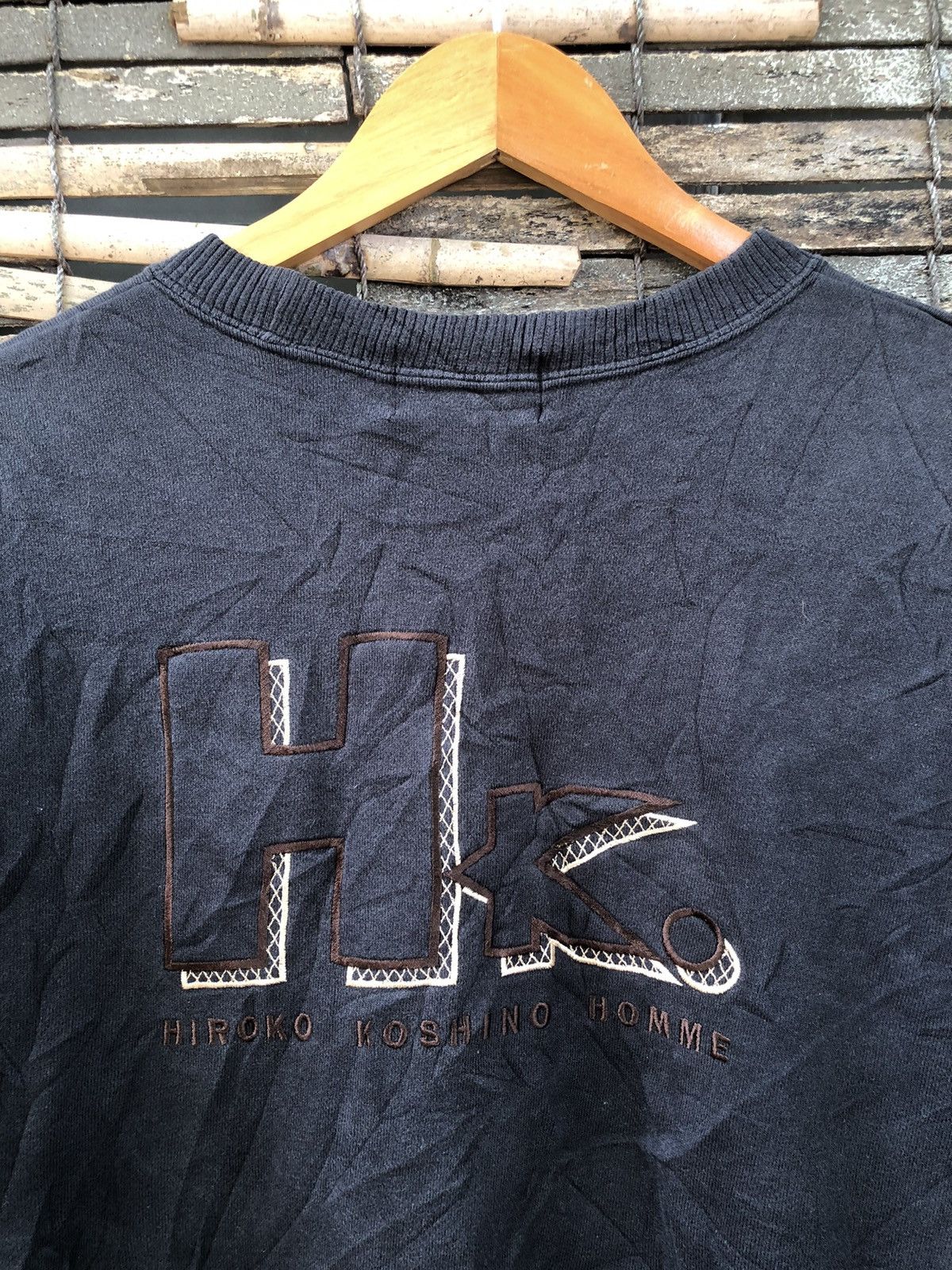 If Six Was Nine × Japanese Brand × Vintage 🔥Vintage 90s🔥Hiroko Koshino Homme Embroidered Sweatshirt Size US XL / EU 56 / 4 - 2 Thumbnail