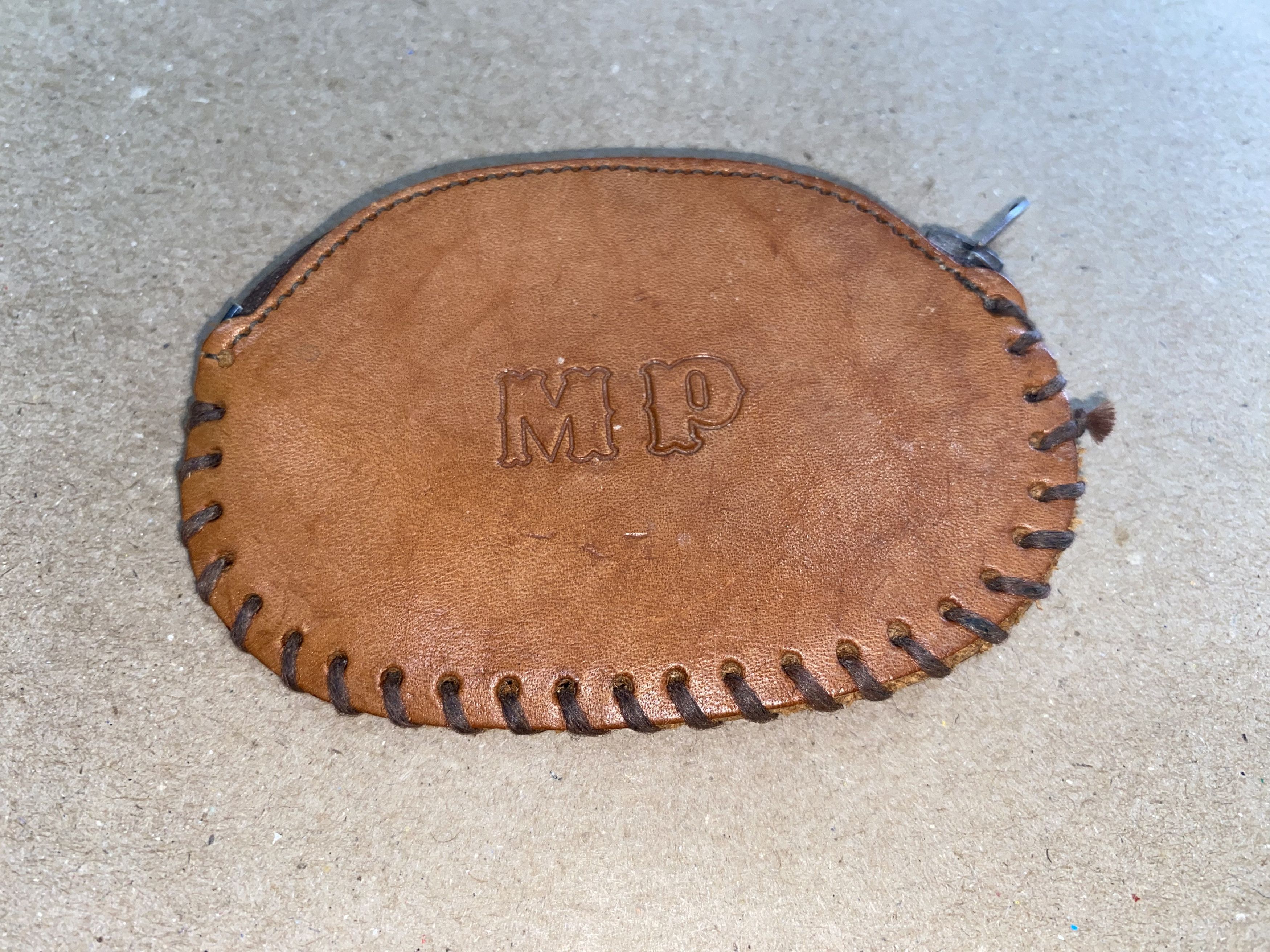 Leather × Vintage vintage rare Genuine Leather Zip Coin Purse Money Card Bag Size ONE SIZE - 2 Thumbnail