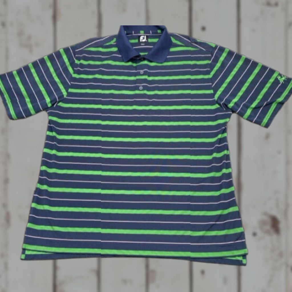 Footjoy FootJoy Polo Shirt Men XL Short Sleeve Multicolor Striped Polo Golf Shirt 5266 Size US XL / EU 56 / 4 - 1 Thumbnail