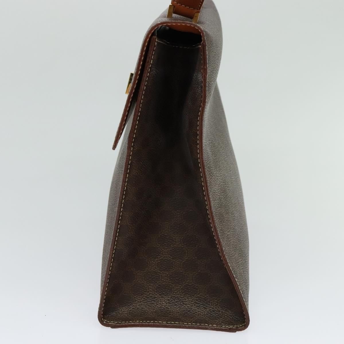 Celine CELINE Macadam Canvas Hand Bag Pvc Leather Brown Gold Size ONE SIZE - 5 Thumbnail
