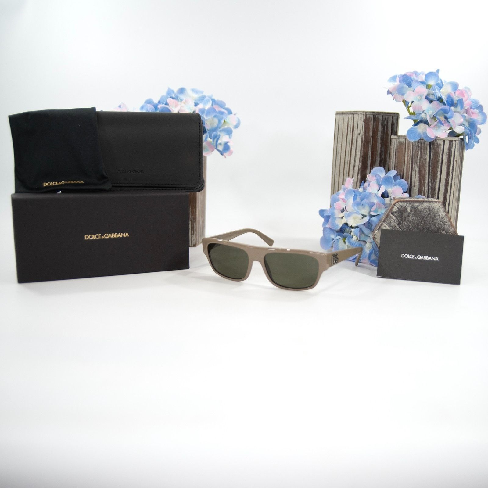 Dolce & Gabbana Dolce & Gabbana DG4455 Khaki Gunmetal Logo Acrylic Sunglasse Size ONE SIZE - 1 Thumbnail