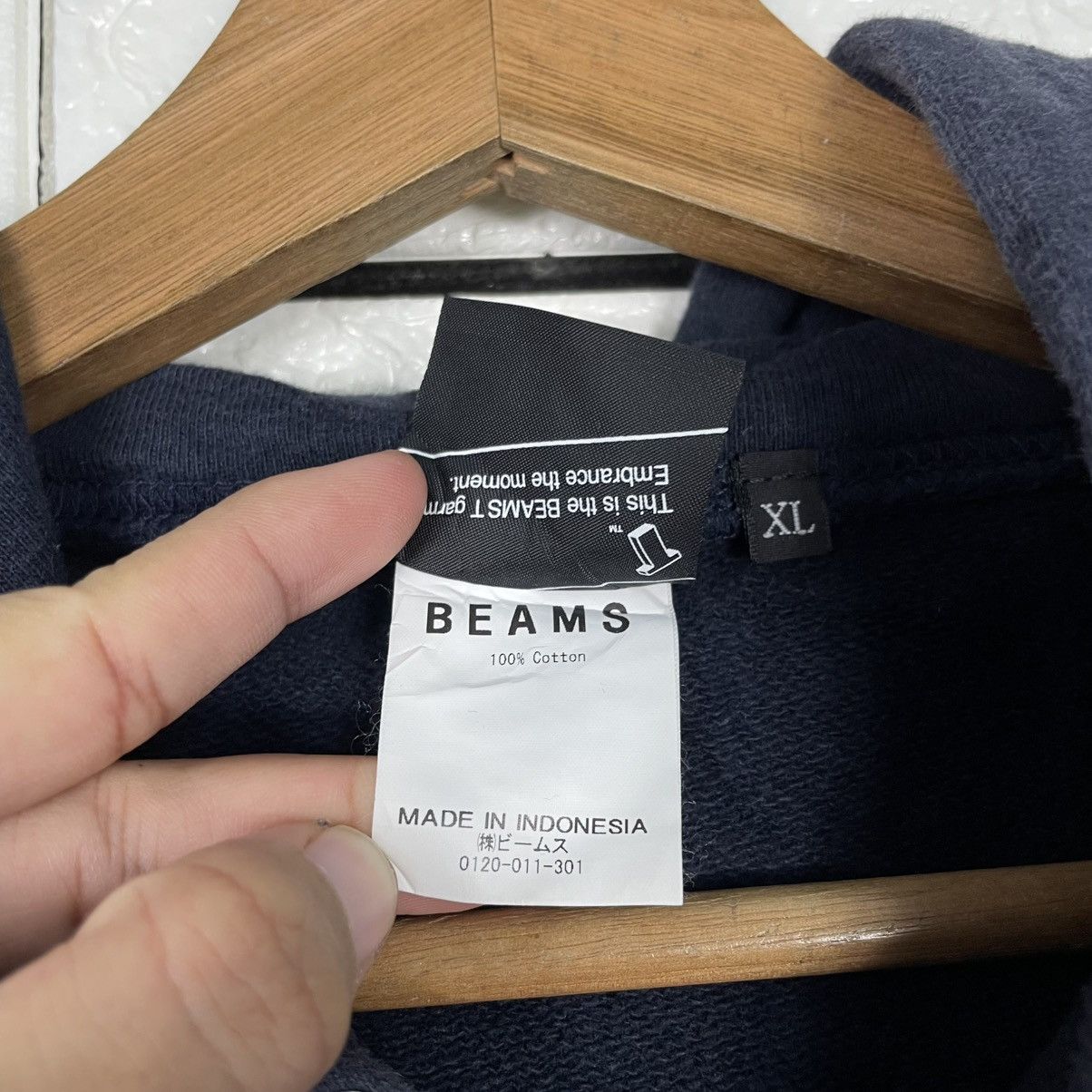 Beams Japan Beams Japan Big Logo Pullover Hoodie Size US L / EU 52-54 / 3 - 14 Thumbnail