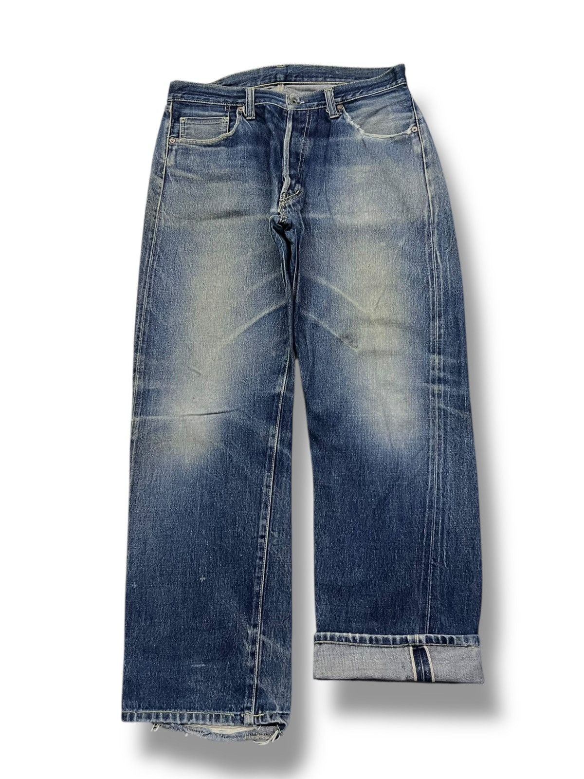Japanese Brand Baggy Vintage Racy Blue & Co Selvedge Denim Japan Size US 33 - 2 Thumbnail