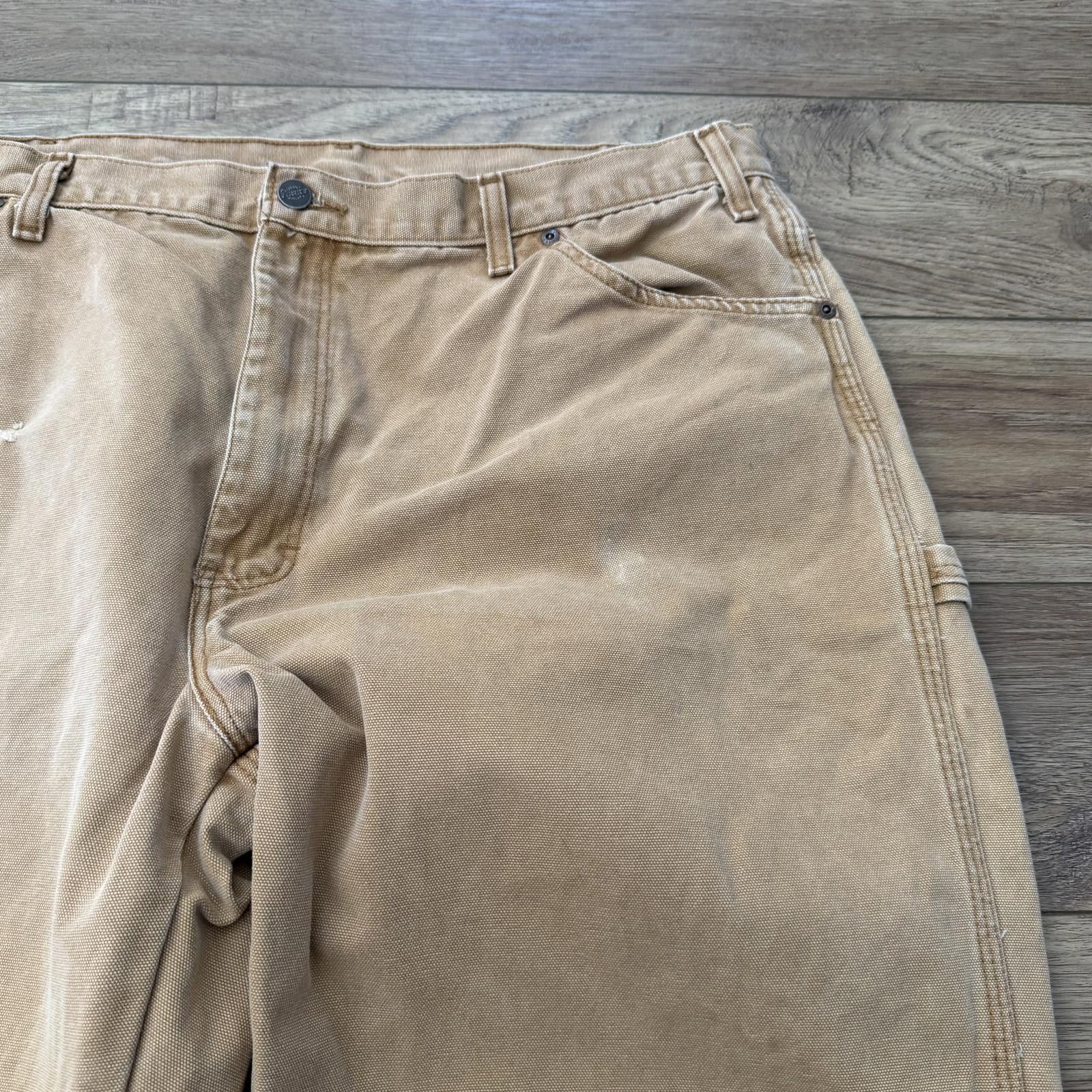 Dickies Dickies Carpenter Tan Distressed Grunge Pants 40x32 Size US 40 / EU 56 - 11 Thumbnail
