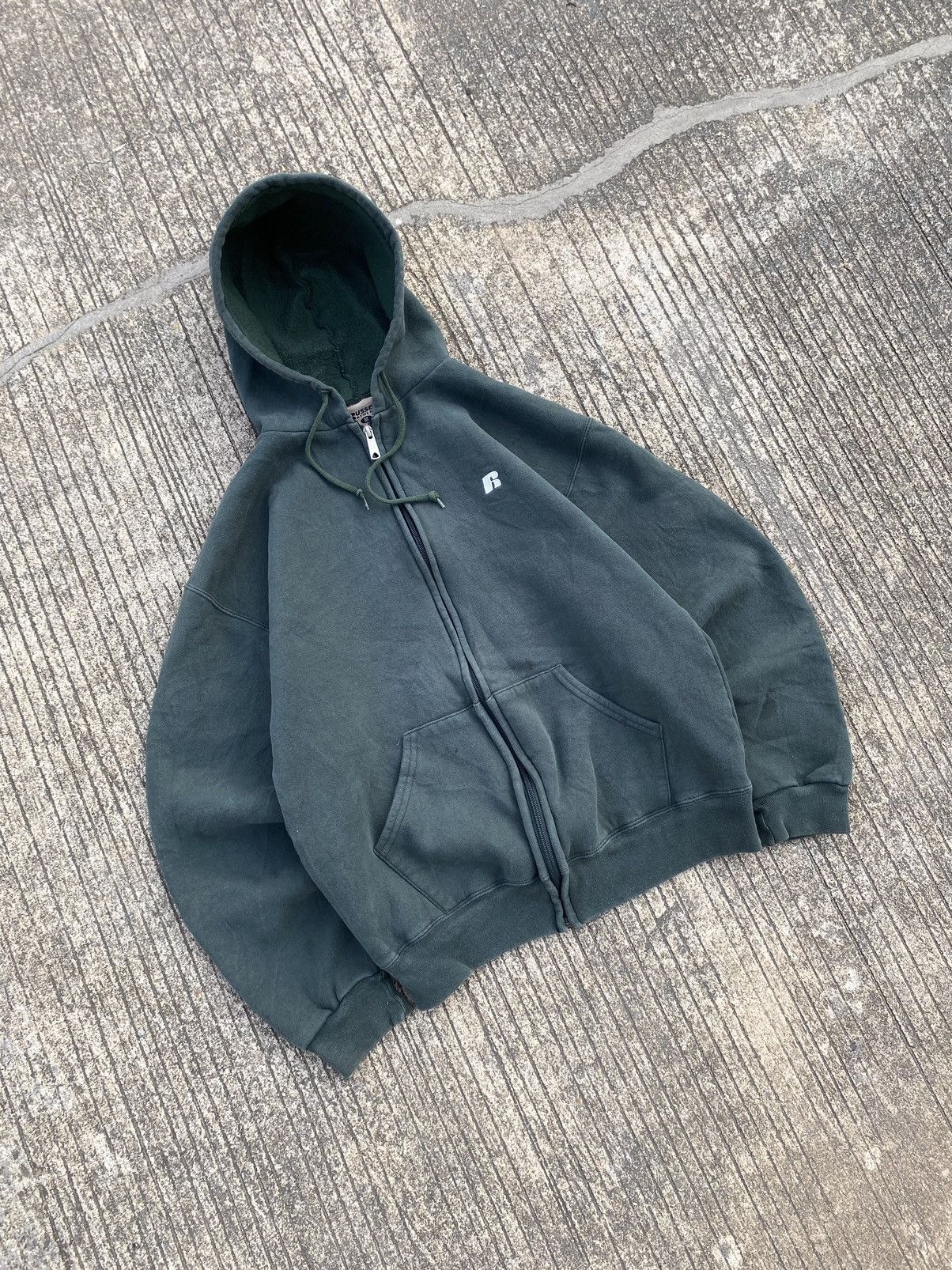 Russell Athletic Faded Russell Athletic Zip Hoodie Green Size US M / EU 48-50 / 2 - 6 Thumbnail