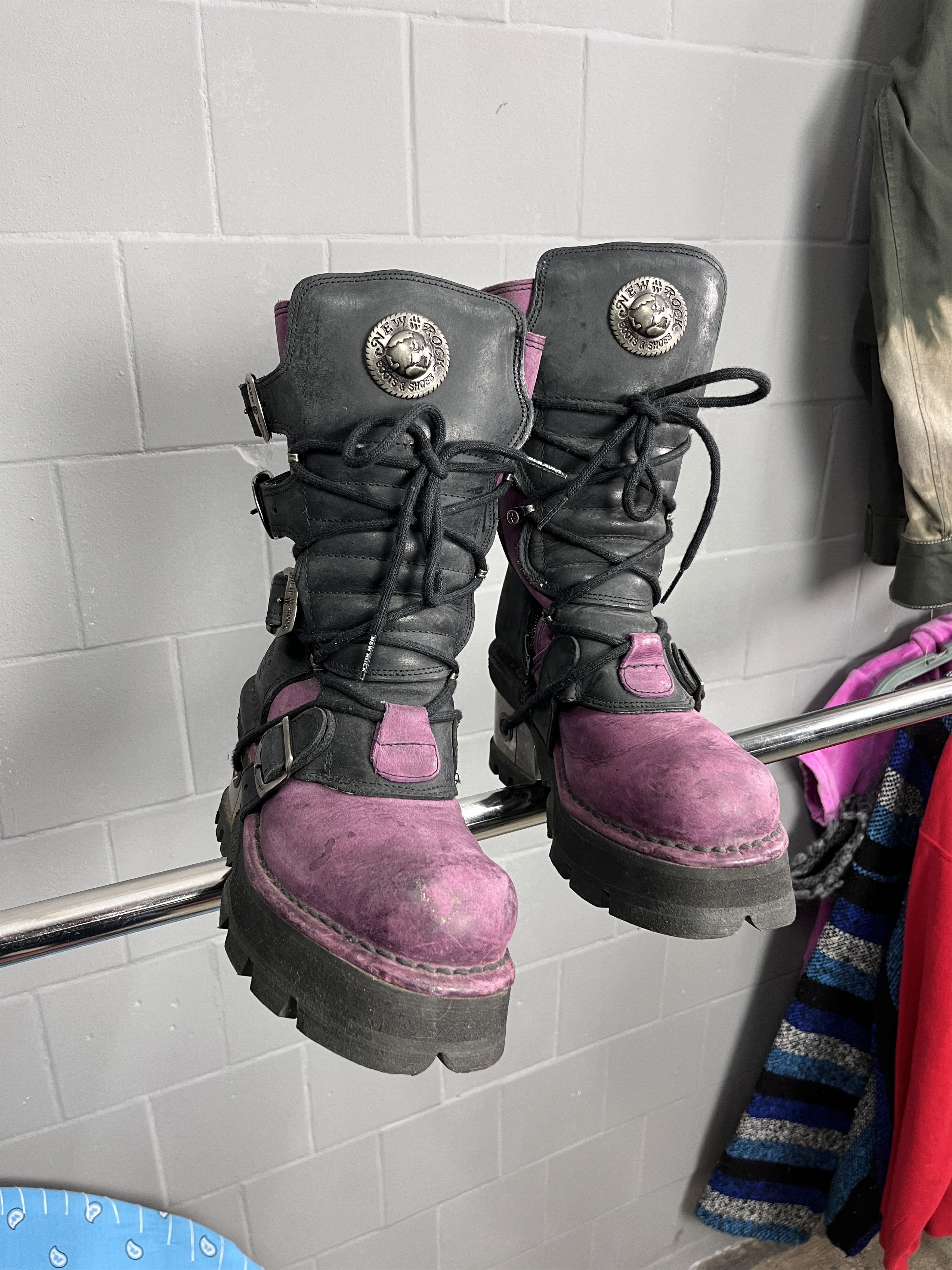 Other 2000s NEW ROCK REACTOR PLATFORM BOOTS PURPLE BLACK - 5052 Size US 6 / EU 39 - 3 Thumbnail
