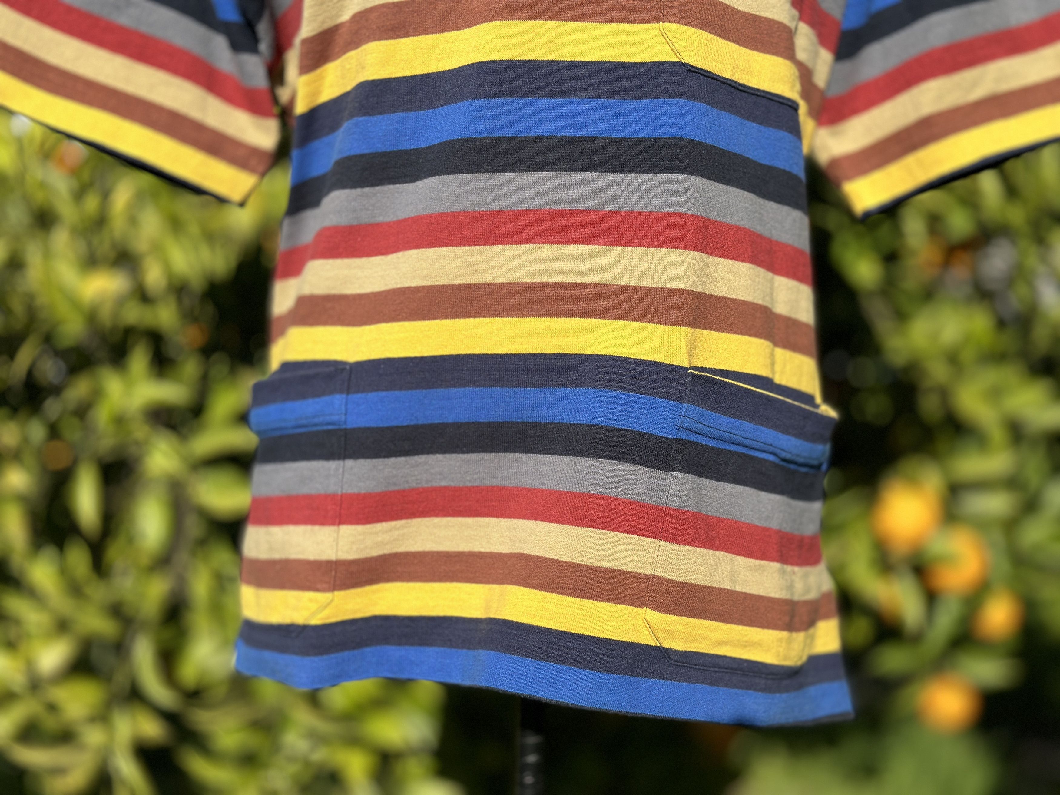 C.P. Company 1985 C.P. Company Massimo Osti Striped Polo Shirt Size L Size US L / EU 52-54 / 3 - 5 Thumbnail