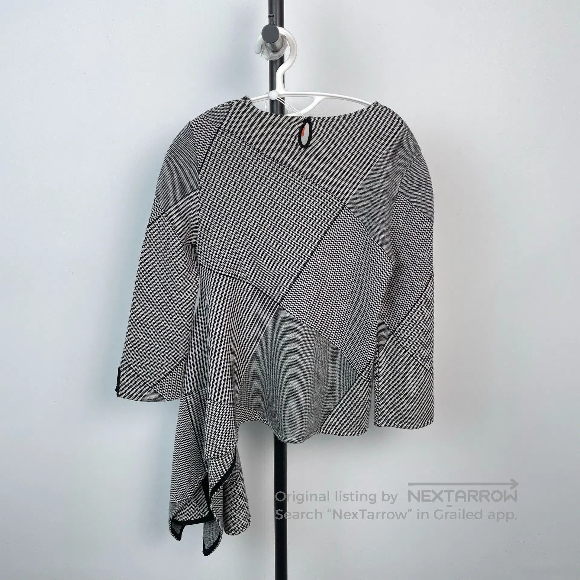 Dior Dior Houndstooth Irregular Wool Nine-quarter Sleeve Knit T Size XS / US 0-2 / IT 36-38 - 3 Thumbnail
