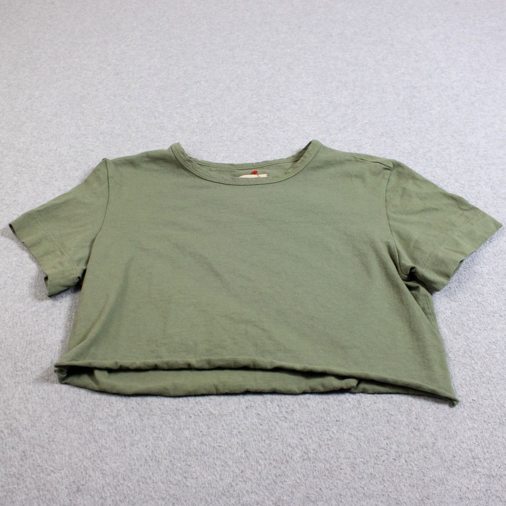 Jesse Kamm Jesse Kamm Shirt Women Medium Green Cropped Tee Jersey Boxy Minimalist Capsule Size M / US 6-8 / IT 42-44 - 2 Thumbnail
