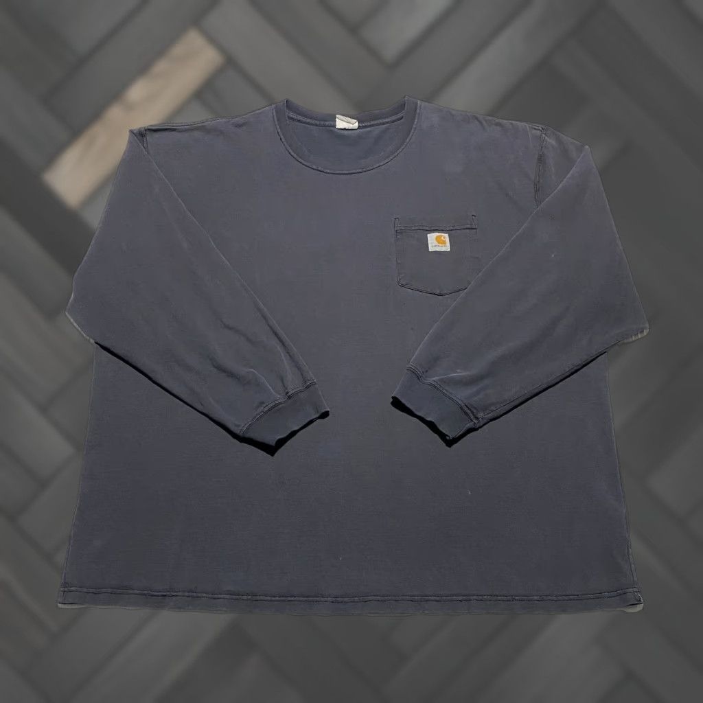 Carhartt VINTAGE Carhartt Shirt Mens 2XL Black Long Sleeve Pocket Workwear Heavyweight Cotton Size US XXL / EU 58 / 5 - 1 Thumbnail