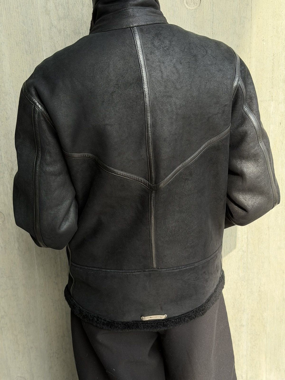 Chrome Hearts Chrome Hearts Mouton Fur Suede Shearling Jacket Size US L / EU 52-54 / 3 - 3 Thumbnail