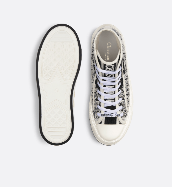 Dior o1w1db10625 High-Top Platform Sneakers in White/Black Size US 6 / IT 36 - 4 Thumbnail