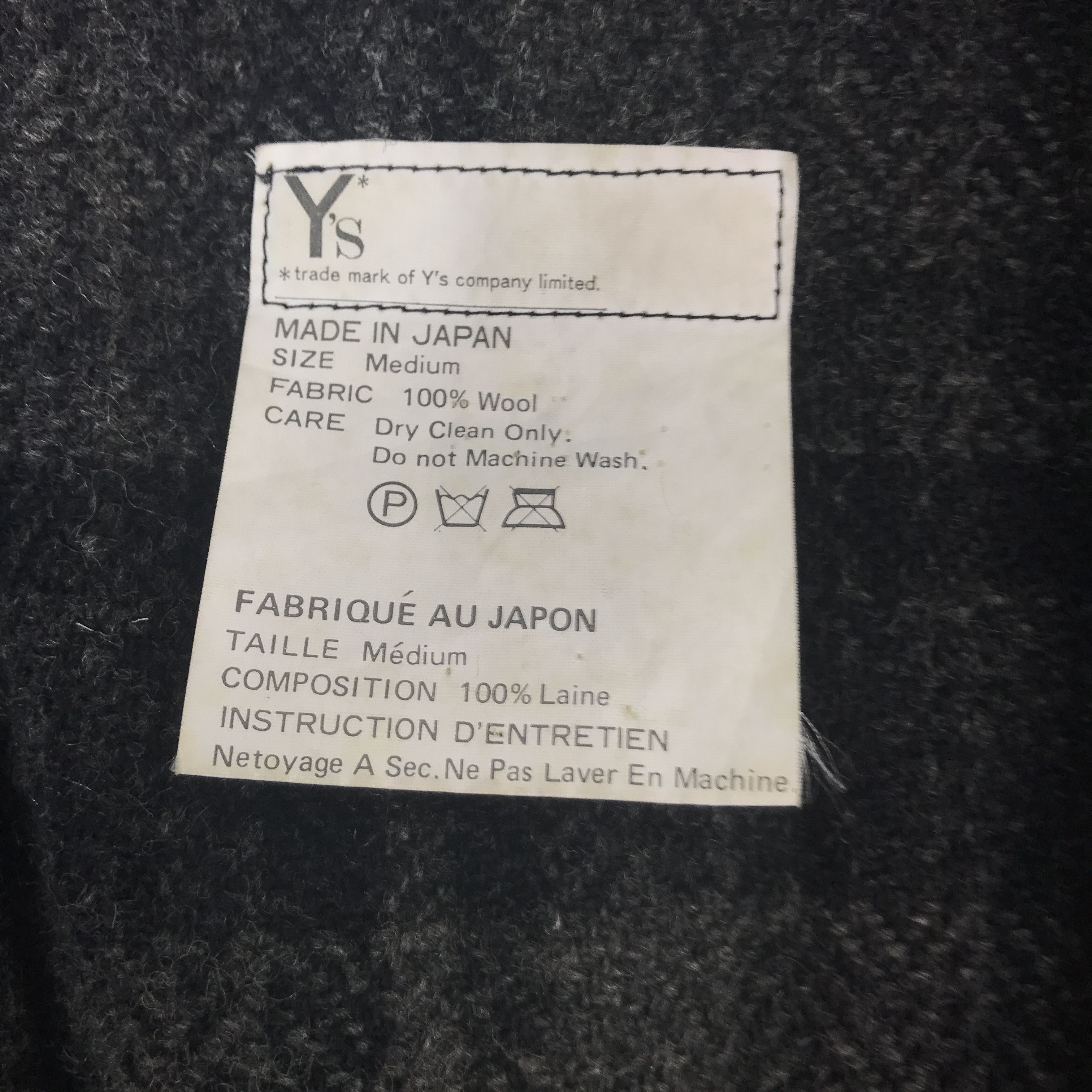 Yohji Yamamoto Vinatge Y's By Yohji Yamamoto Oversize Coat Jacket Size US M / EU 48-50 / 2 - 10 Thumbnail