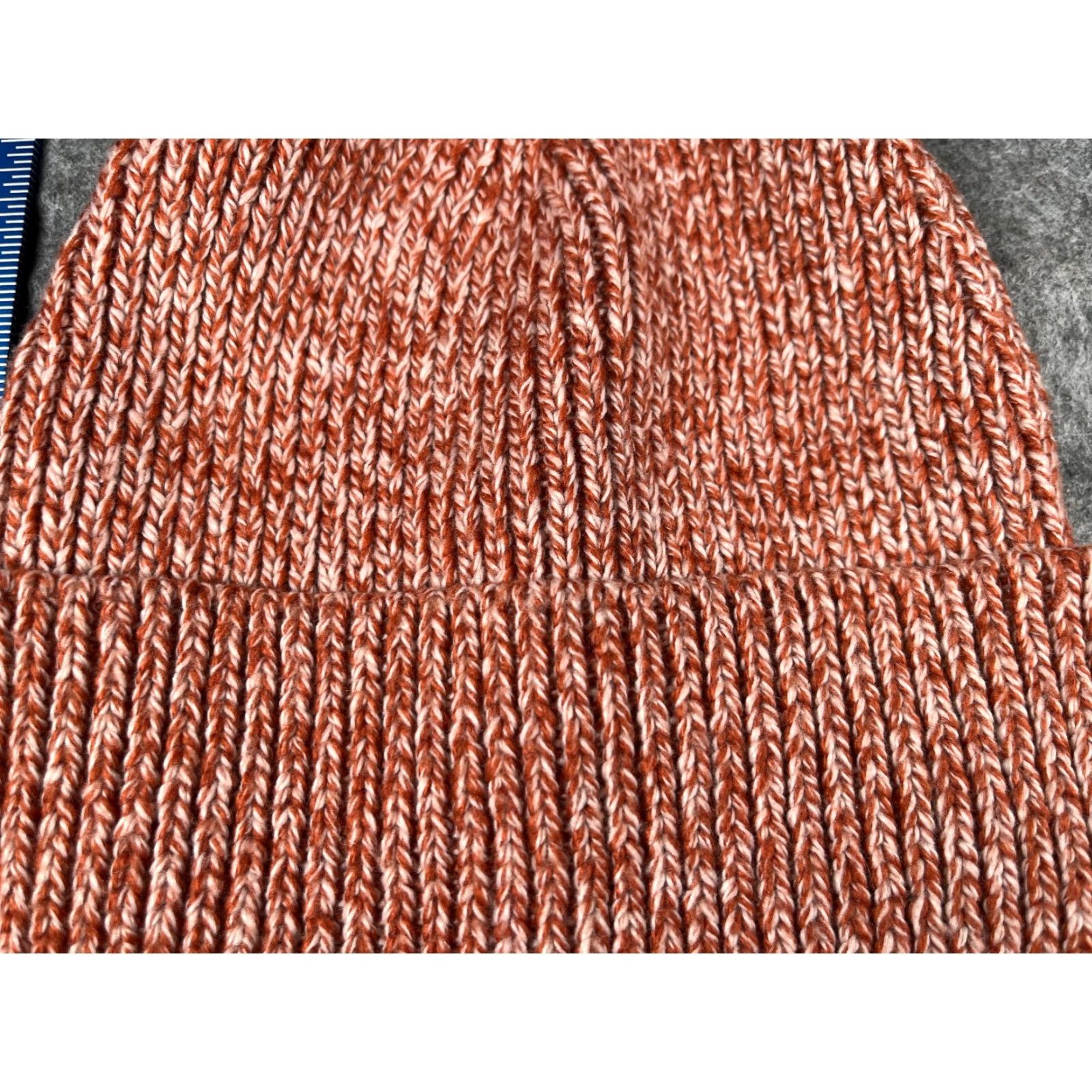 Old Navy Old Navy Beanie Adult One Size Orange White Knit Embroider 100% Polyester Hat Beanie Mens One Size Orange Knit 100% Polyester Old Navy Size ONE SIZE - 2 Thumbnail