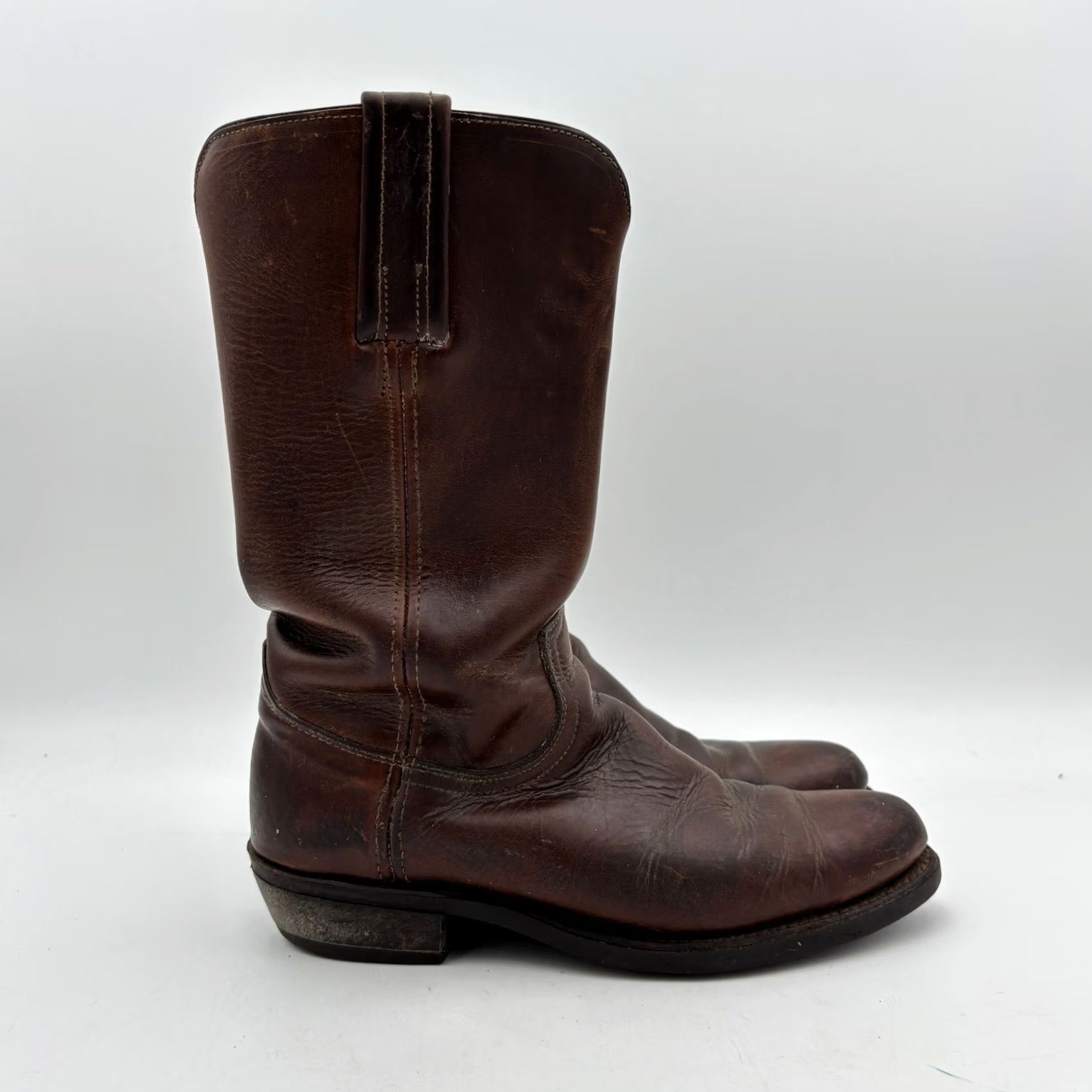 Frye VINTAGE Frye Black Label Leather Roper Boots Men 7D Western Workwear Boots Mens 7D Brown Leather Western 60s Size US 7 / EU 40 - 3 Thumbnail