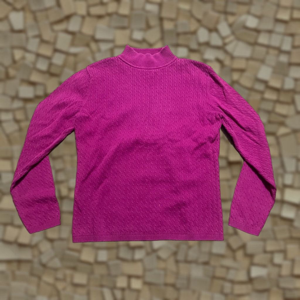 Vintage Karen Scott Sweater Women's Size M Purple Mock Neck Pullover Size M / US 6-8 / IT 42-44 - 1 Thumbnail