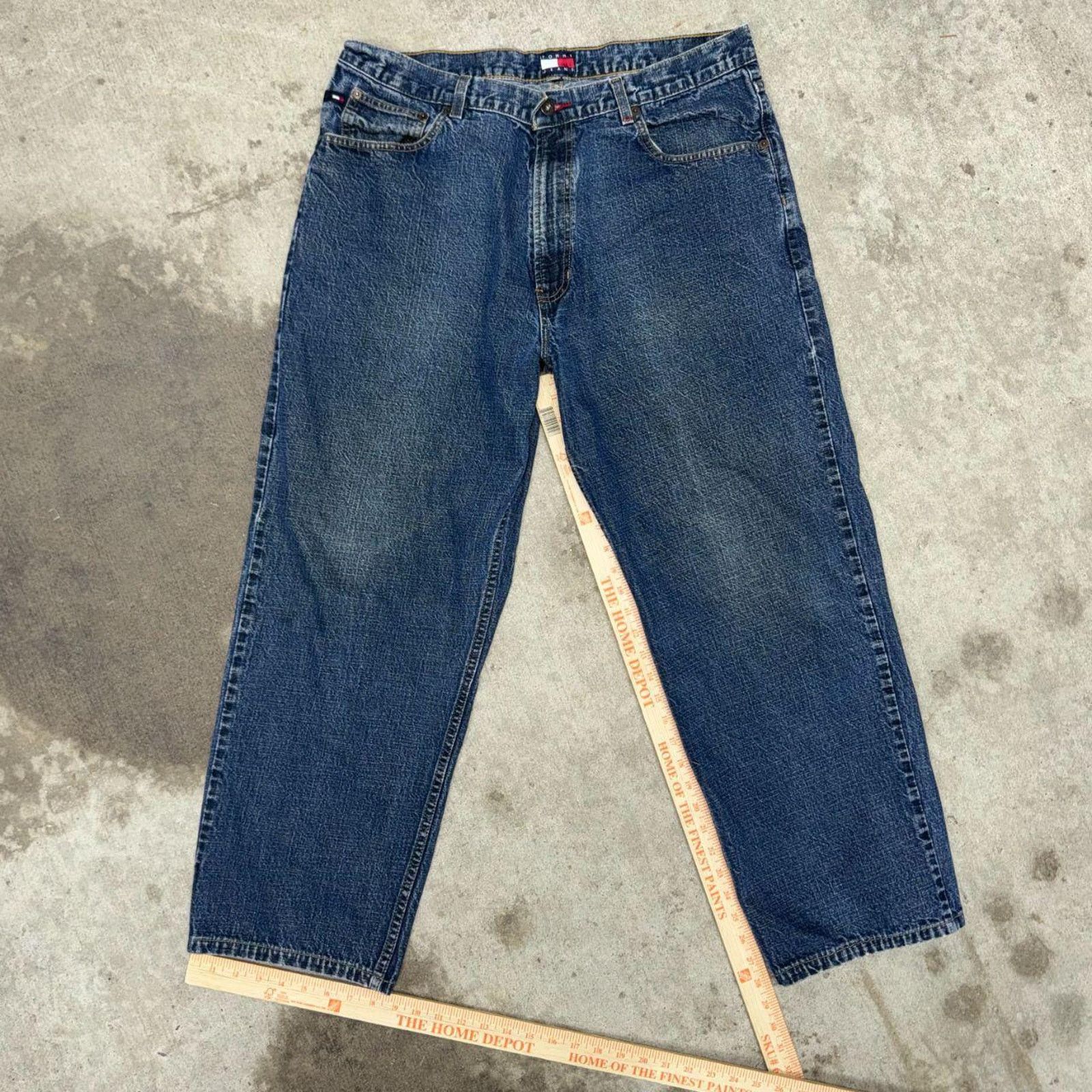 Tommy Hilfiger Vintage y2k tommy hilfiger heavyweight baggy 00s denim jeans Size US 36 / EU 52 - 5 Thumbnail