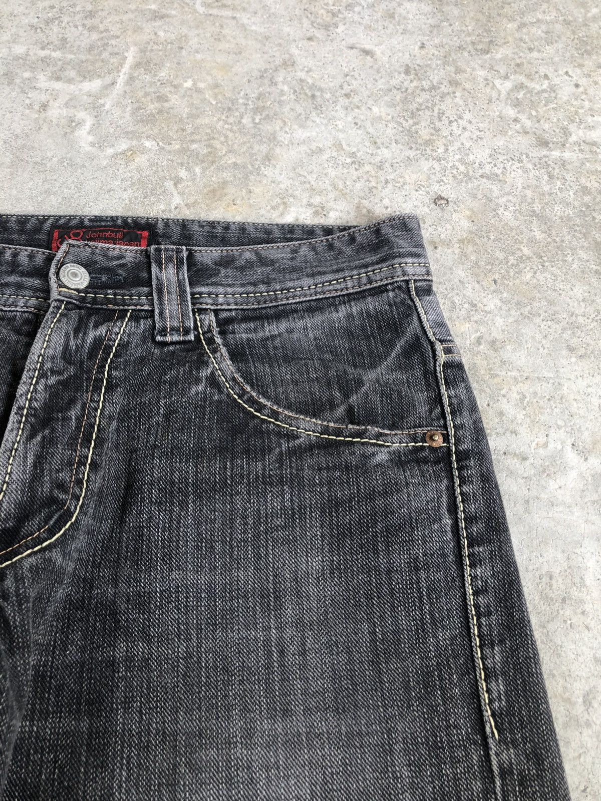 If Six Was Nine Japanese Johnbull Flared Jeans Distressed Denim Size US 32 / EU 48 - 14 Thumbnail