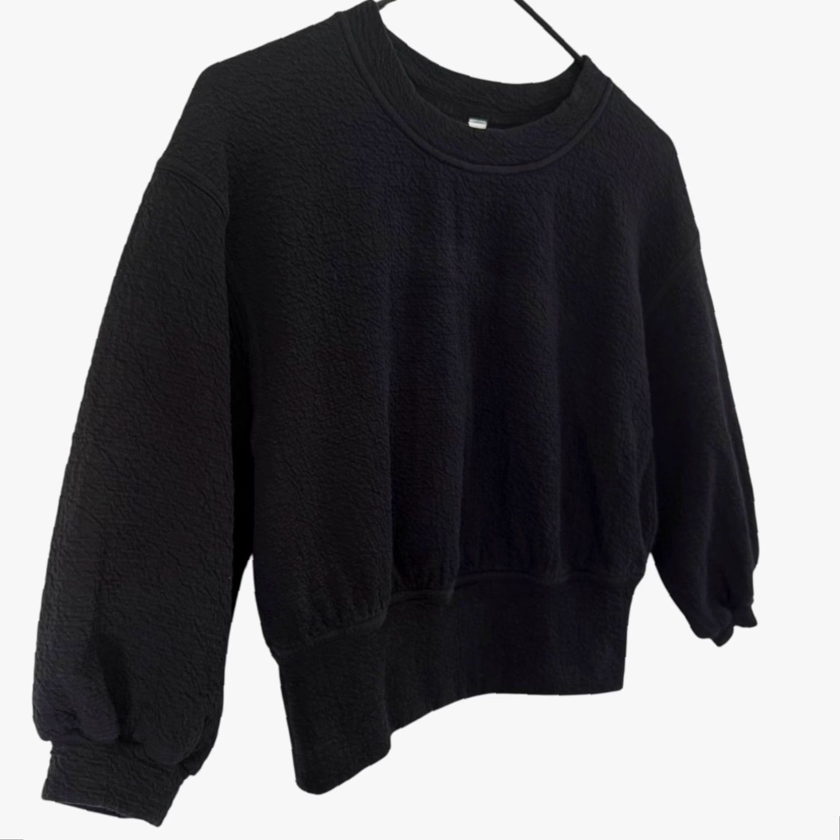 Lululemon Lululemon Sweatshirt Textured Crewneck Pullover Black Women's Size 2 Activewear Slim/Regular Fit Size XS / US 0-2 / IT 36-38 - 3 Thumbnail