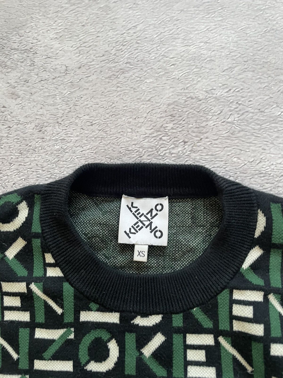Kenzo Vintage! Kenzo Paris Sweater Luxury AOP Monogram Logo Size US XS / EU 42 / 0 - 7 Thumbnail