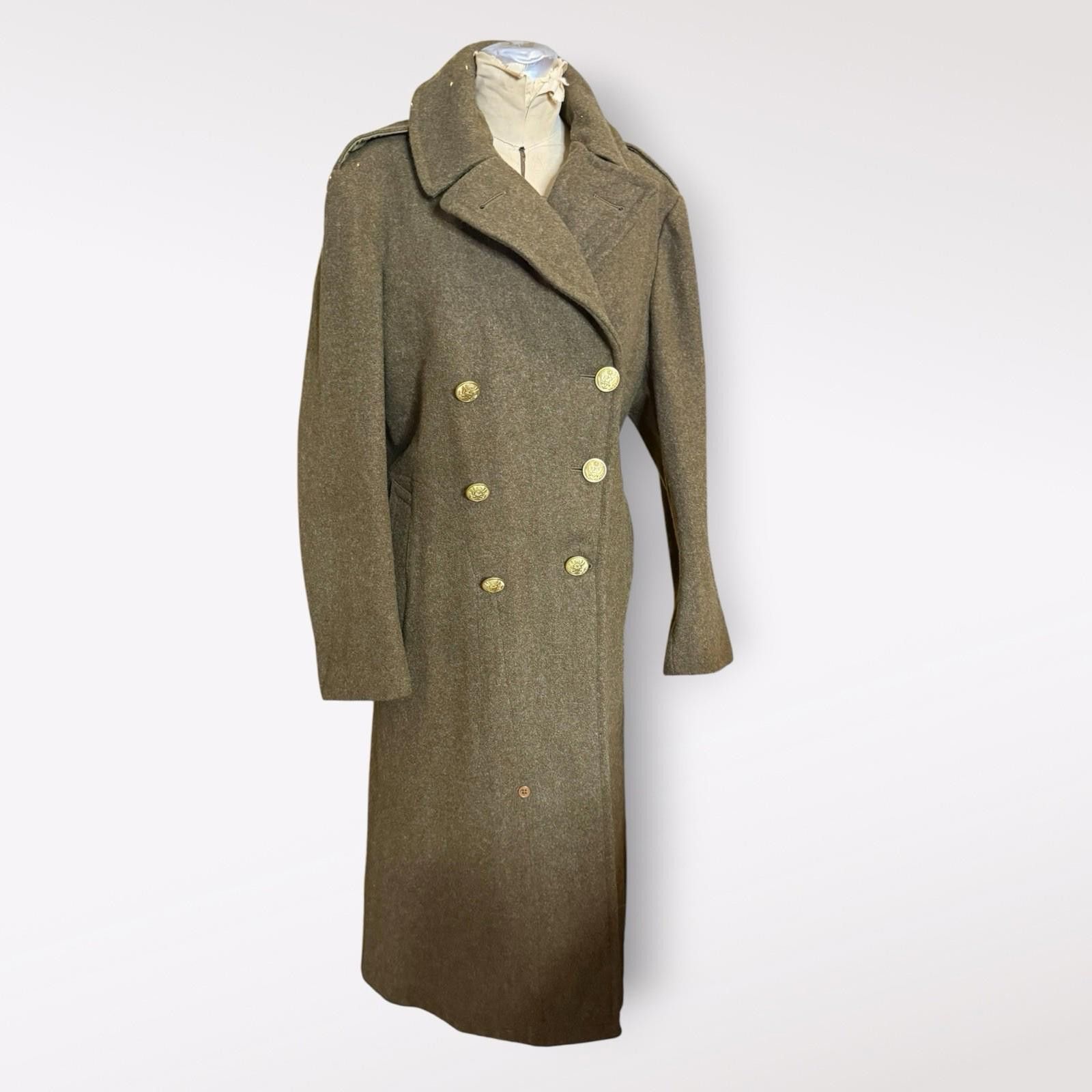 Other WW2 US Army Wool Service Overcoat Size 36L Size ONE SIZE - 1 Thumbnail