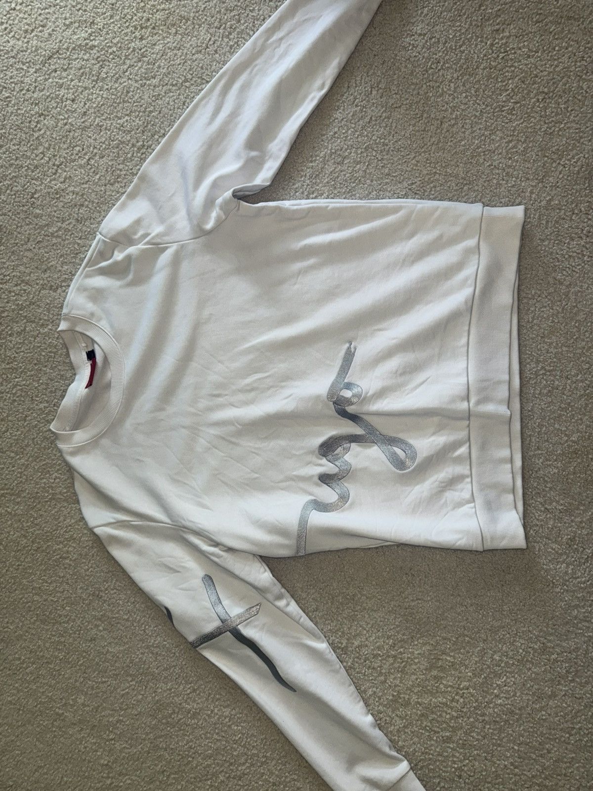 Hugo Boss Hugo Boss White Dollins Sweatshirt Size US L / EU 52-54 / 3 - 1 Thumbnail