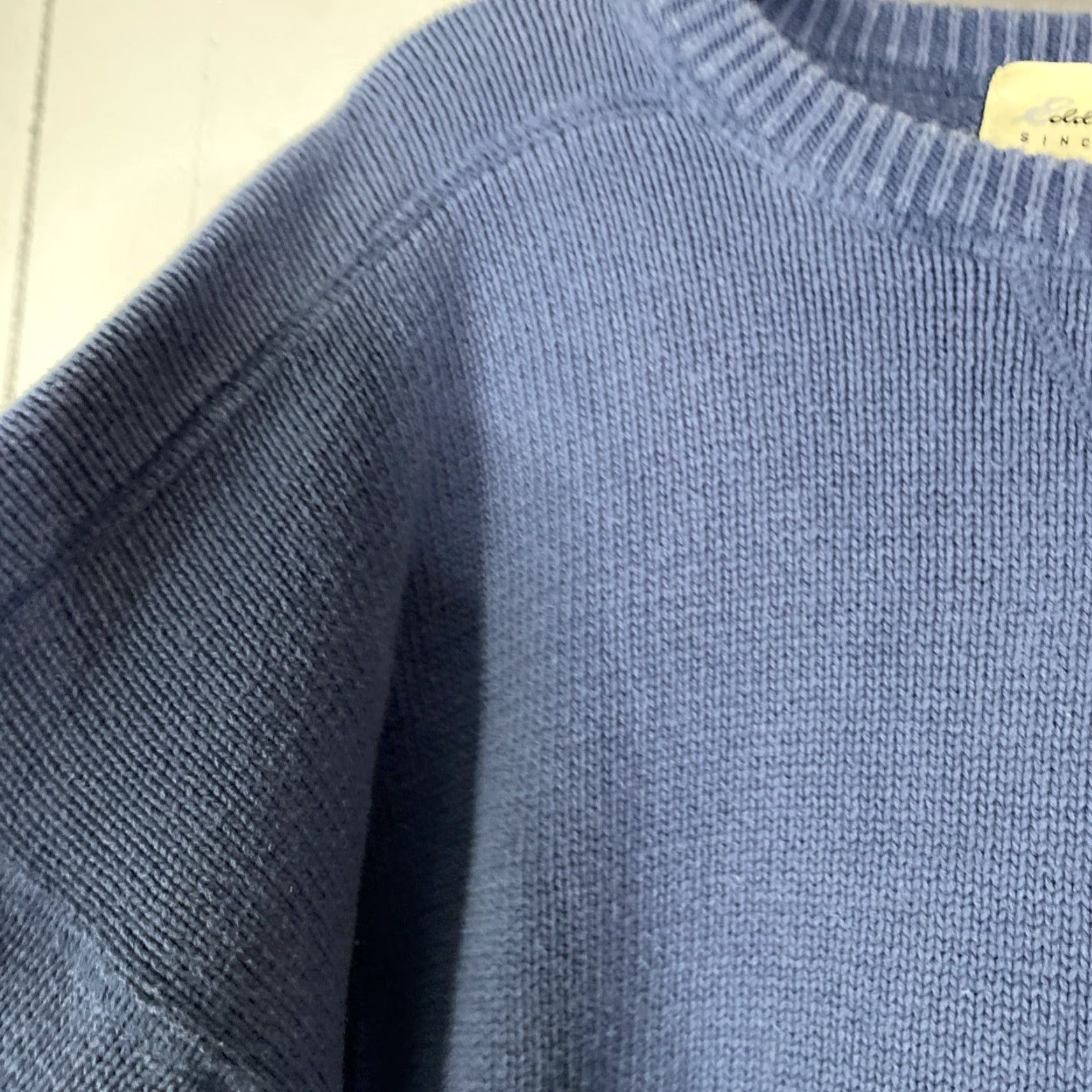 Eddie Bauer VINTAGE Eddie Bauer Fisherman Sweater Mens Medium Blue Oversized Knit pullover 24x27 90s? Size US M / EU 48-50 / 2 - 4 Thumbnail