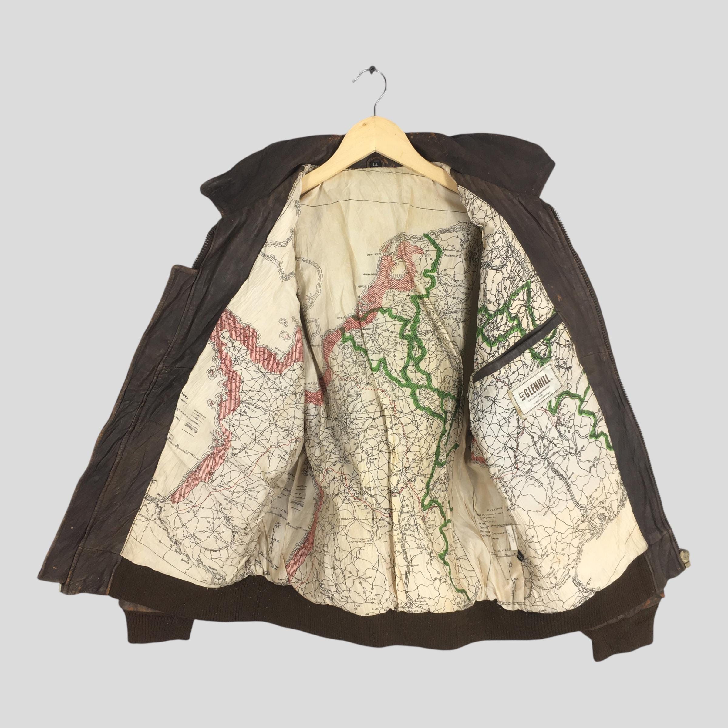 Other 90s Art Glenhill Army Air Force Leather Type A-2 Jacket L Size US L / EU 52-54 / 3 - 6 Thumbnail