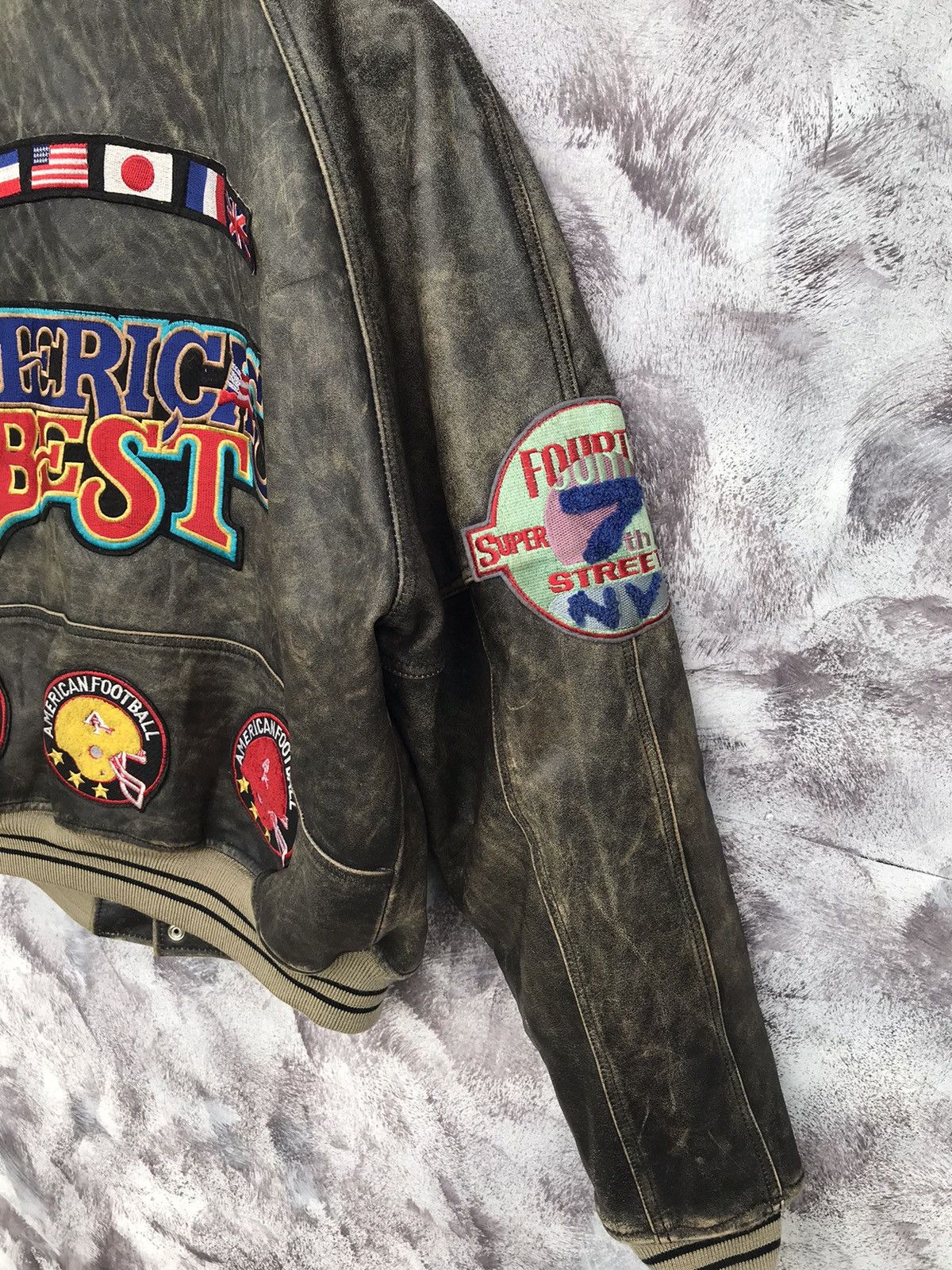 Other Vintage 90s champion of A.F.L football leather jacket Size US L / EU 52-54 / 3 - 3 Thumbnail