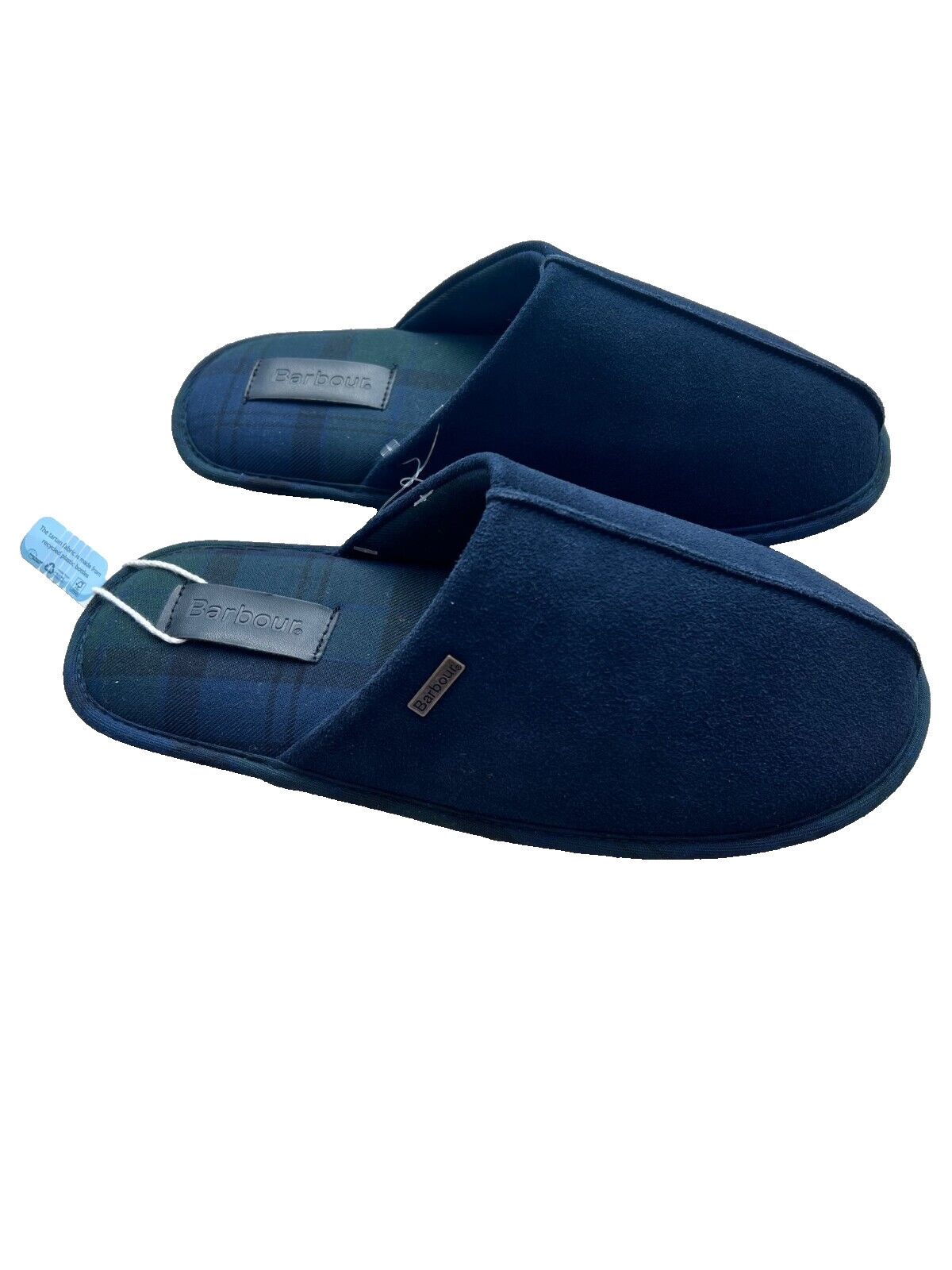 Barbour Barbour Navy Suede Indoor Tartan Slippers ( 8 ) Size US 8 / EU 41 - 1 Thumbnail