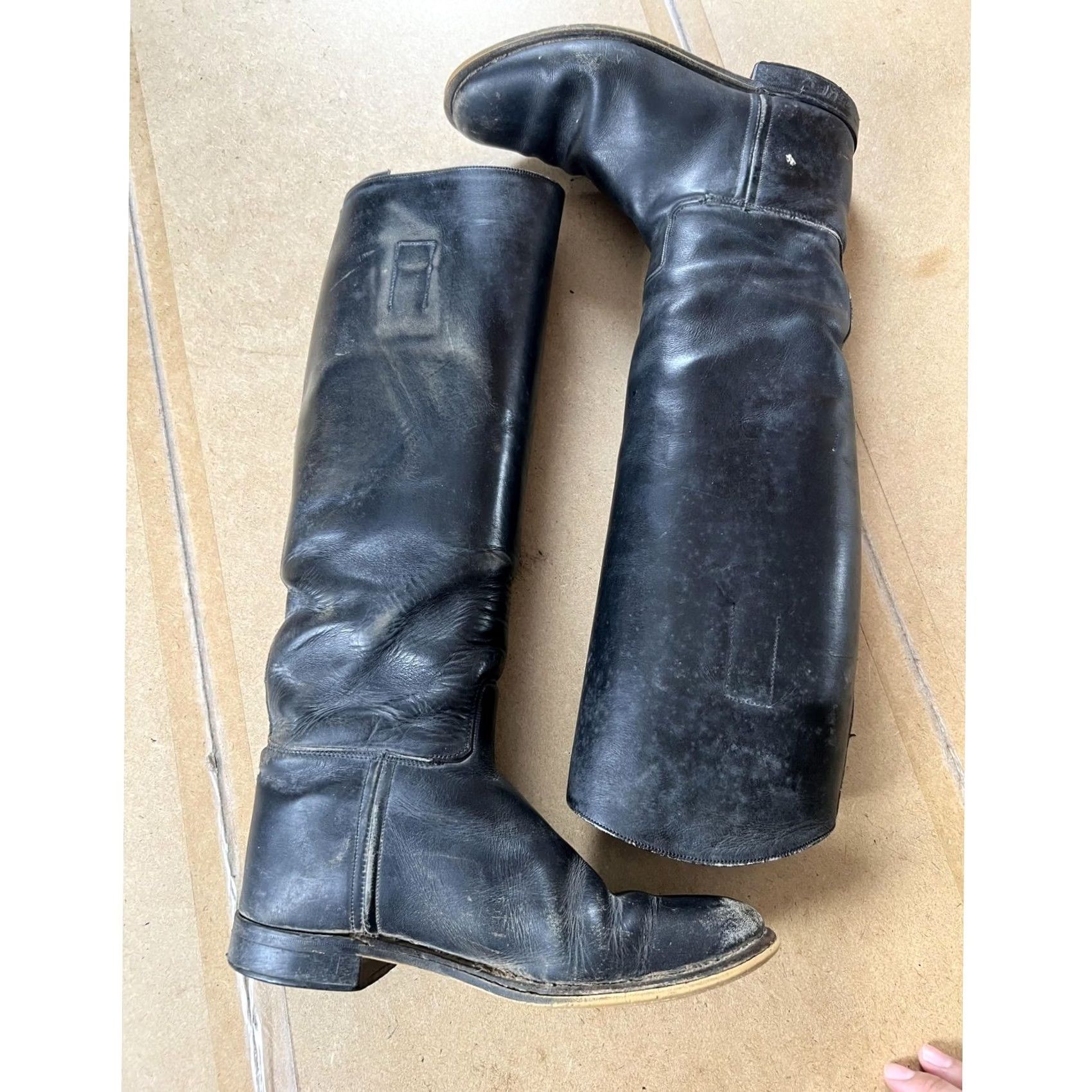 Marlboro Marlborough Riding Boot Womens 5 Black Leather Knee High Lined England Size US 5 / IT 35 - 3 Thumbnail