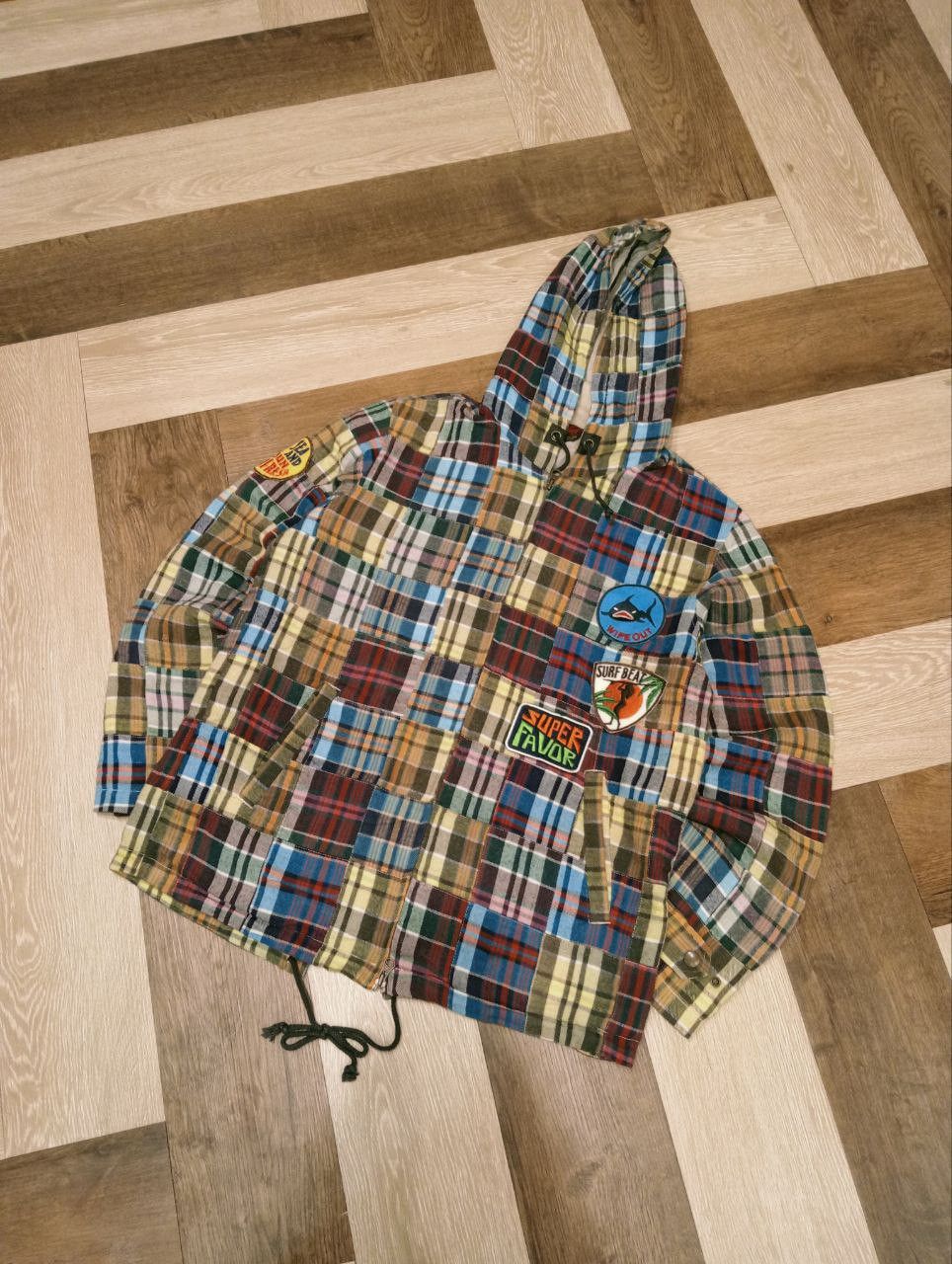 Japanese Brand K. MAYERS JAPAN PATCHWORK HOODIE JACKET Size US M / EU 48-50 / 2 - 2 Thumbnail