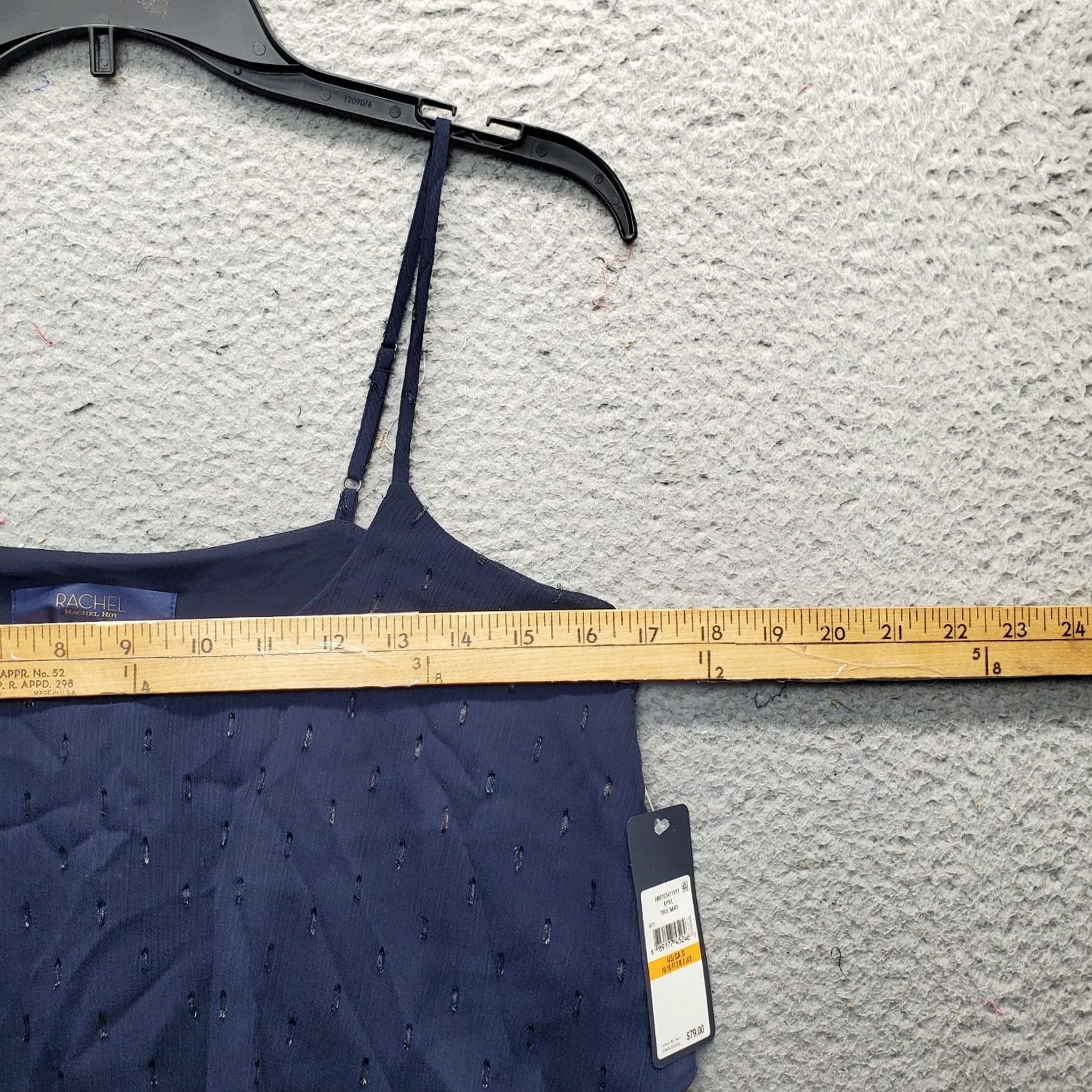 Vintage Rachel Roy Camisole Top Womens Small Blue Austen Tiered Layered Spaghetti Straps Tank Sleeveless, Casual, Summer, Spring, XS? Size S / US 4 / IT 40 - 4 Thumbnail