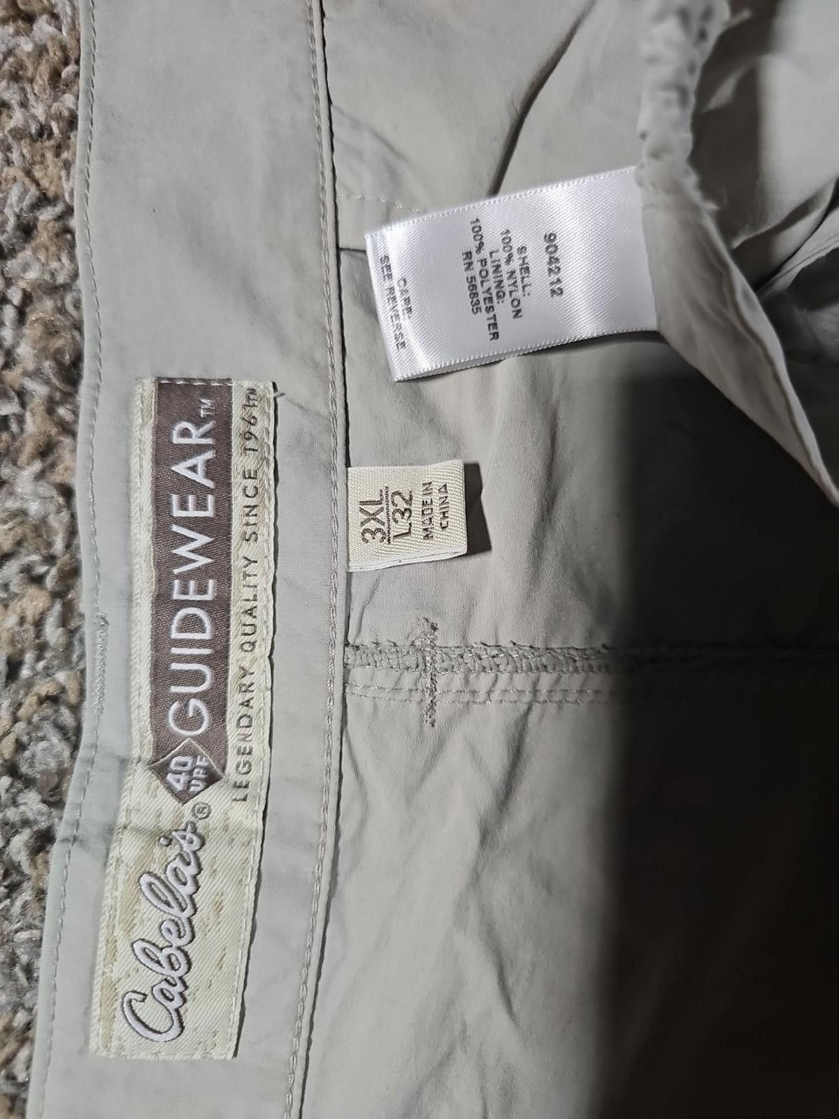 Cabelas Cabelas GX II Convertible Hiking Pants 3XL Nylon Beige UPF40 Size US 44 / EU 60 - 3 Thumbnail