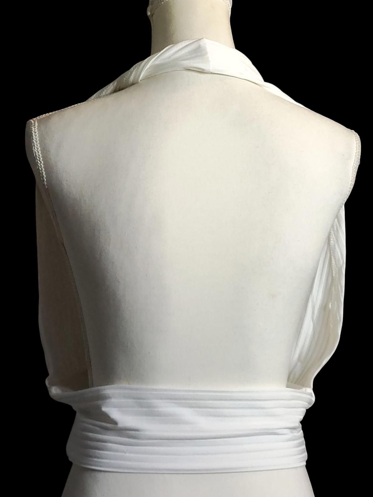 Shein Shein Elegant White Pleated Sleeveless Top Size 0XL Size M / US 6-8 / IT 42-44 - 6 Thumbnail