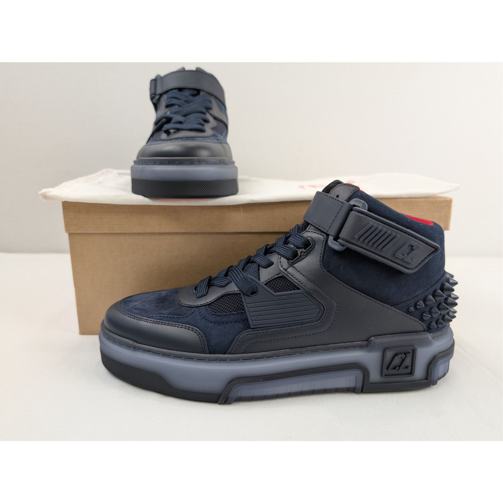 Christian Louboutin o1rshd1 Astroloubi Mid Flat Sneakers in Marine Blue Size US 9.5 / EU 42-43 - 21 Thumbnail