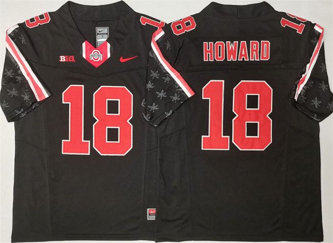 Other Men's Ohio State Buckeyes #18 Will Howard Black 2025 Size US S / EU 44-46 / 1 - 1 Thumbnail