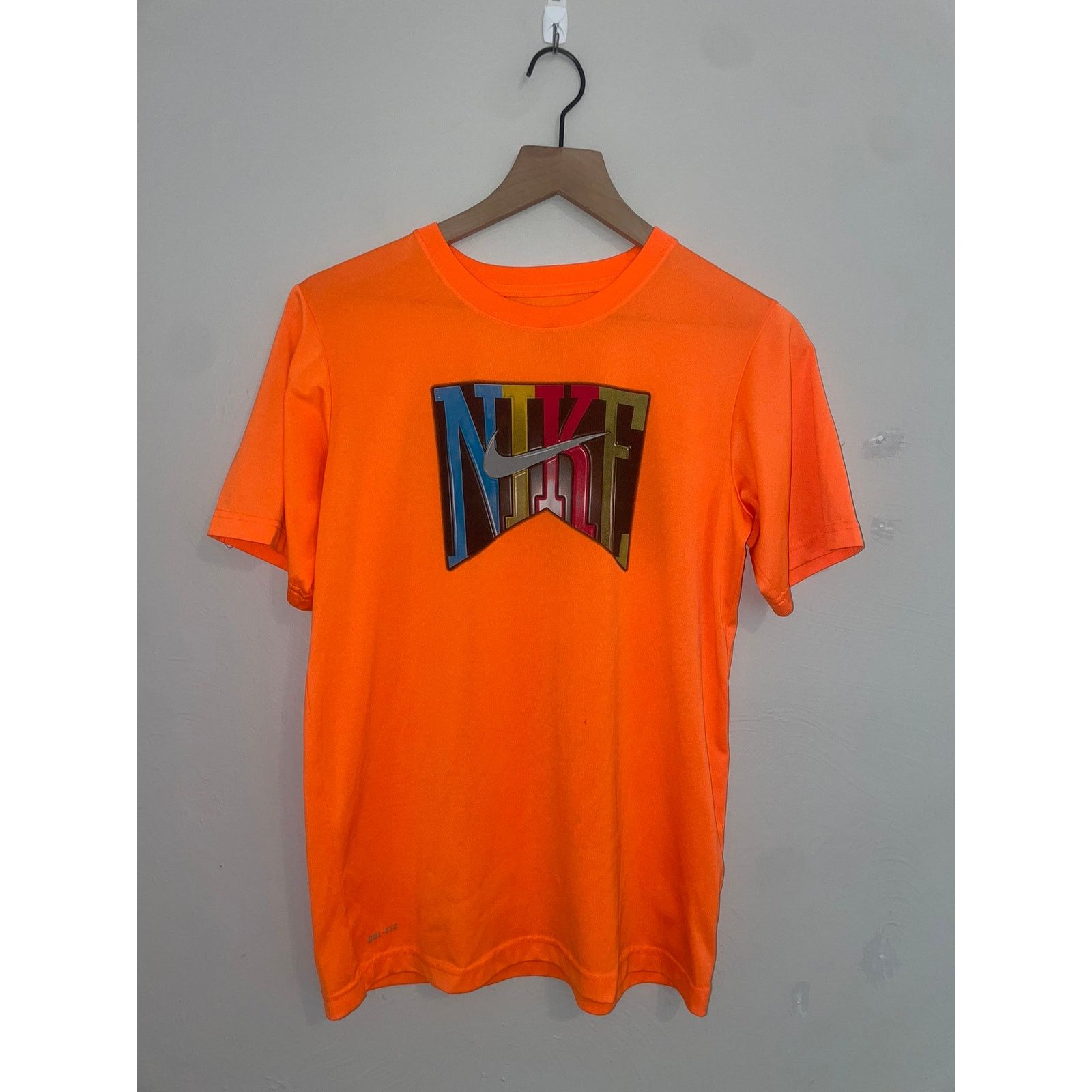 Nike Youth Nike Orange Polyester Active Shirt Children Kid's XL Size US XL / EU 56 / 4 - 1 Thumbnail