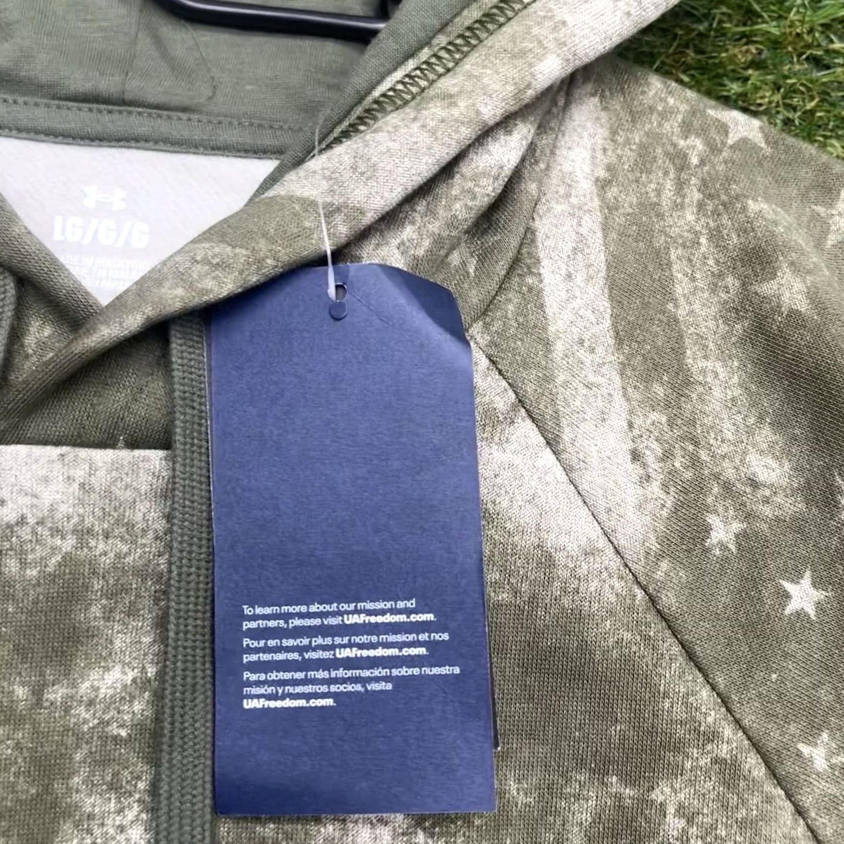 Under Armour Under Armour Hoodie Mens Large UA Freedom Amp Sweatshirt Military Green 1379211 Size US L / EU 52-54 / 3 - 3 Thumbnail