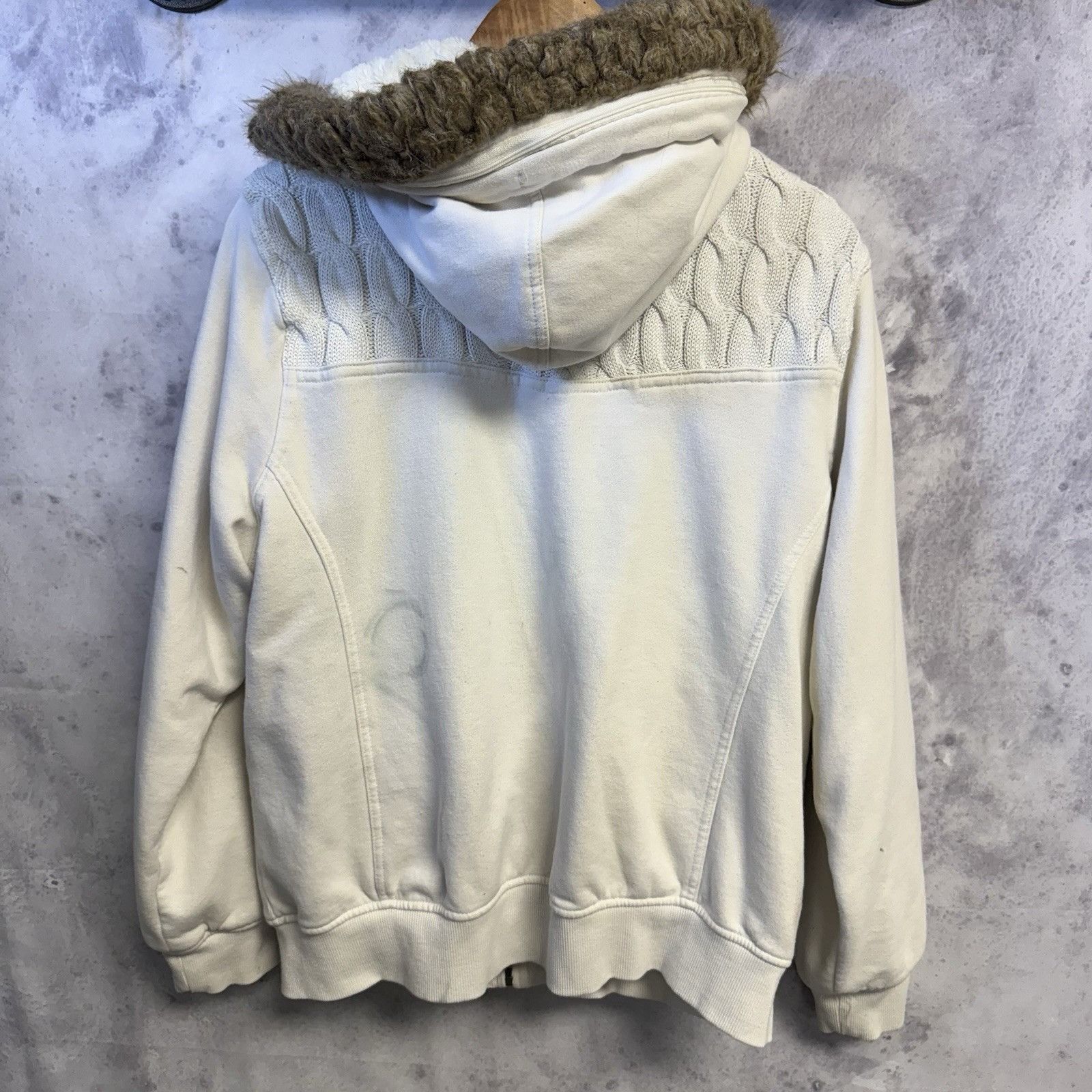 Vintage Green Tea Hoodie Sweatshirt Womens XL 24x24 White Full ZIp F Size XL / US 12-14 / IT 48-50 - 2 Thumbnail