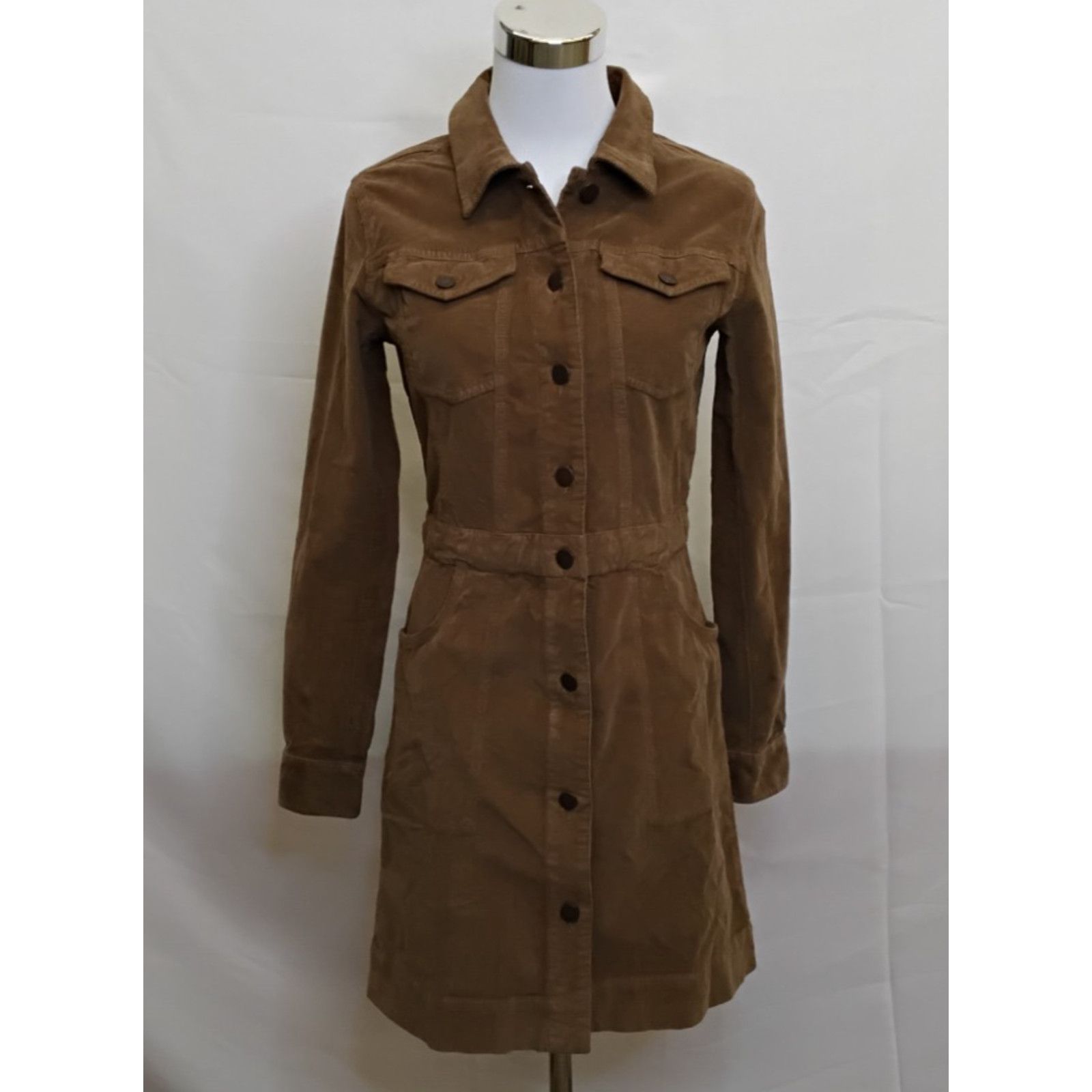Faherty Faherty Michelle Dress Women S Brown Corduroy Jacket NWT Size S / US 4 / IT 40 - 2 Thumbnail